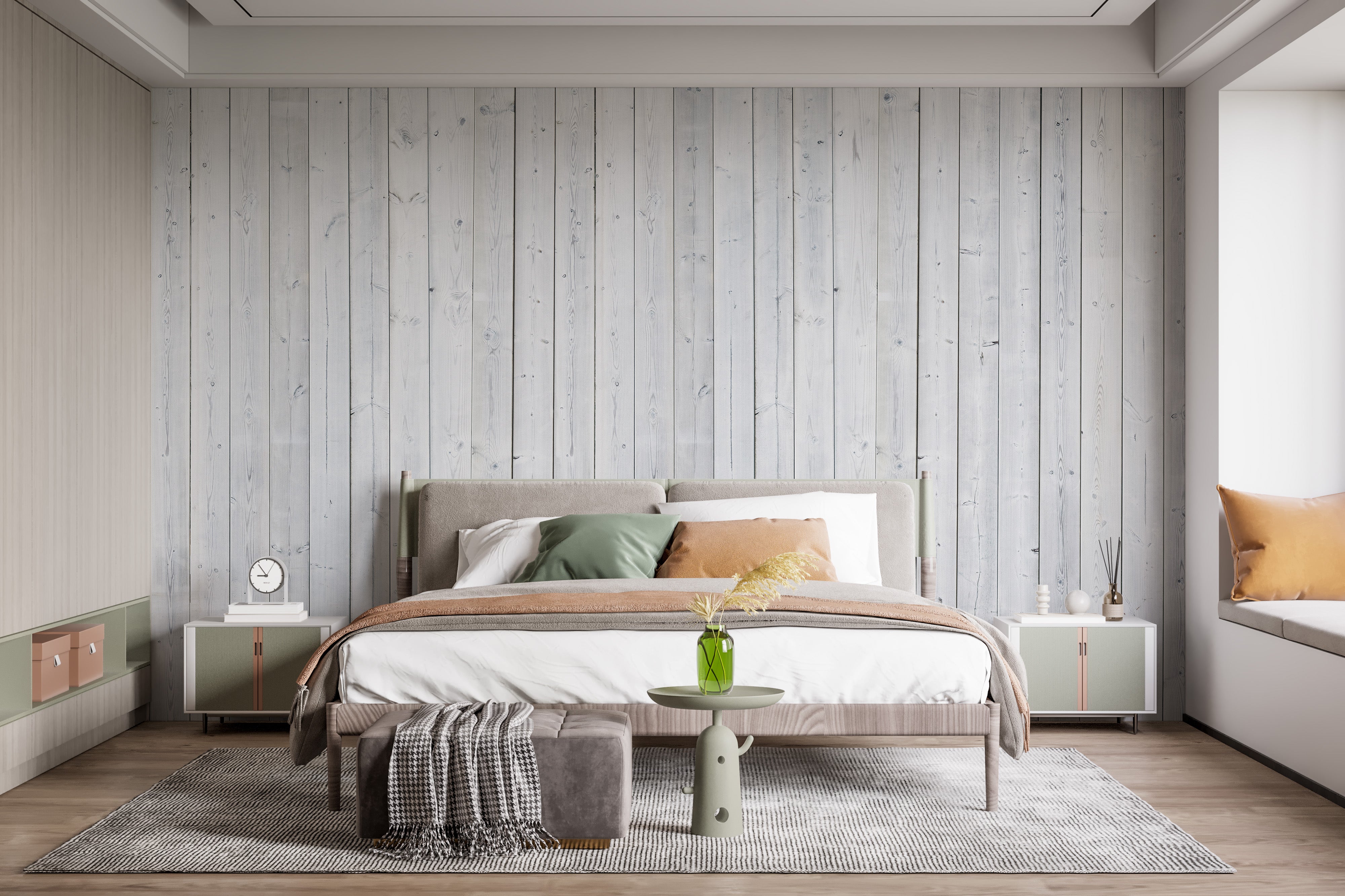 Authentic Wood Plank Wallpaper for natural decor