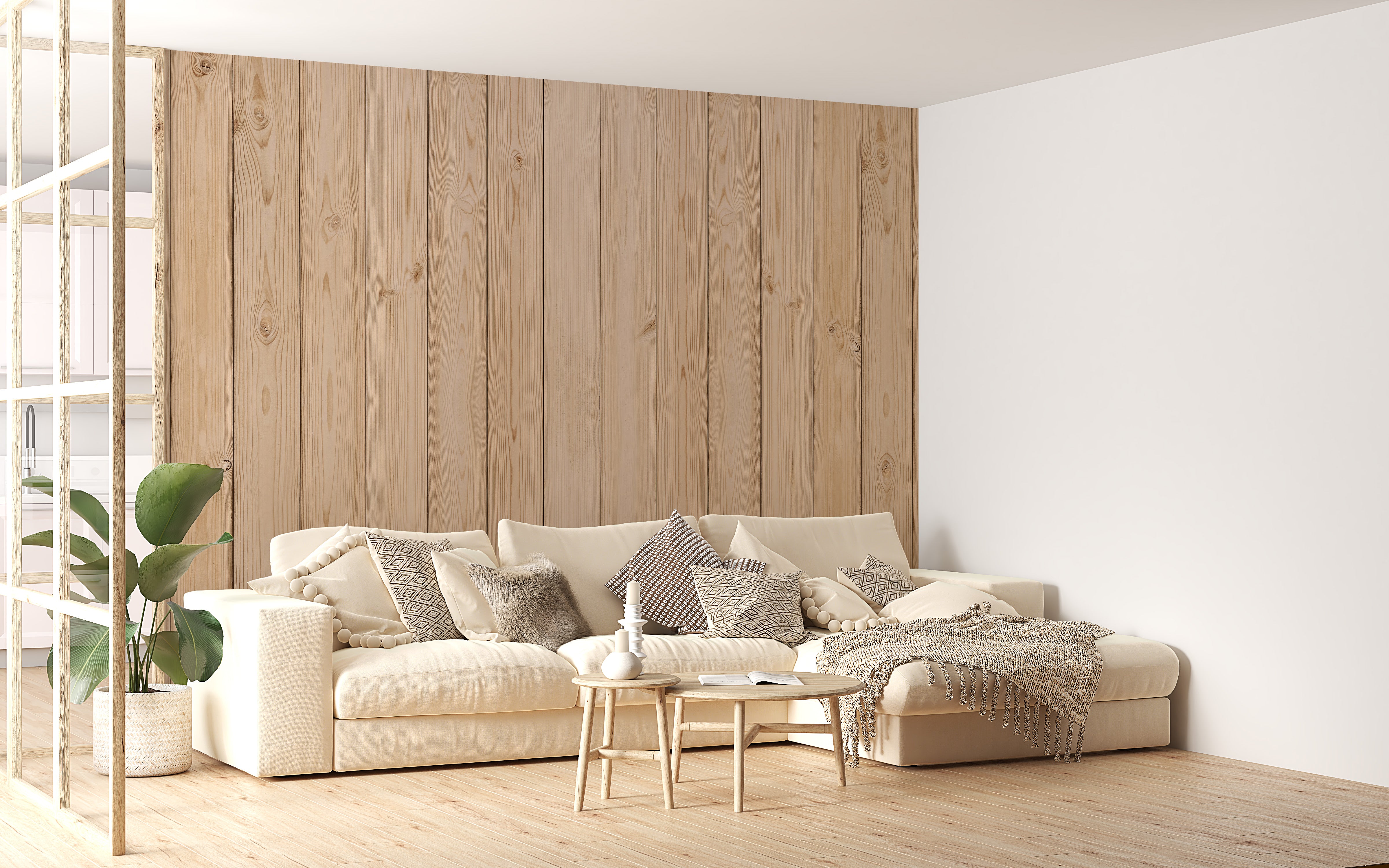 Vertical Striped Wood Elegance Wall Mural for a rustic look