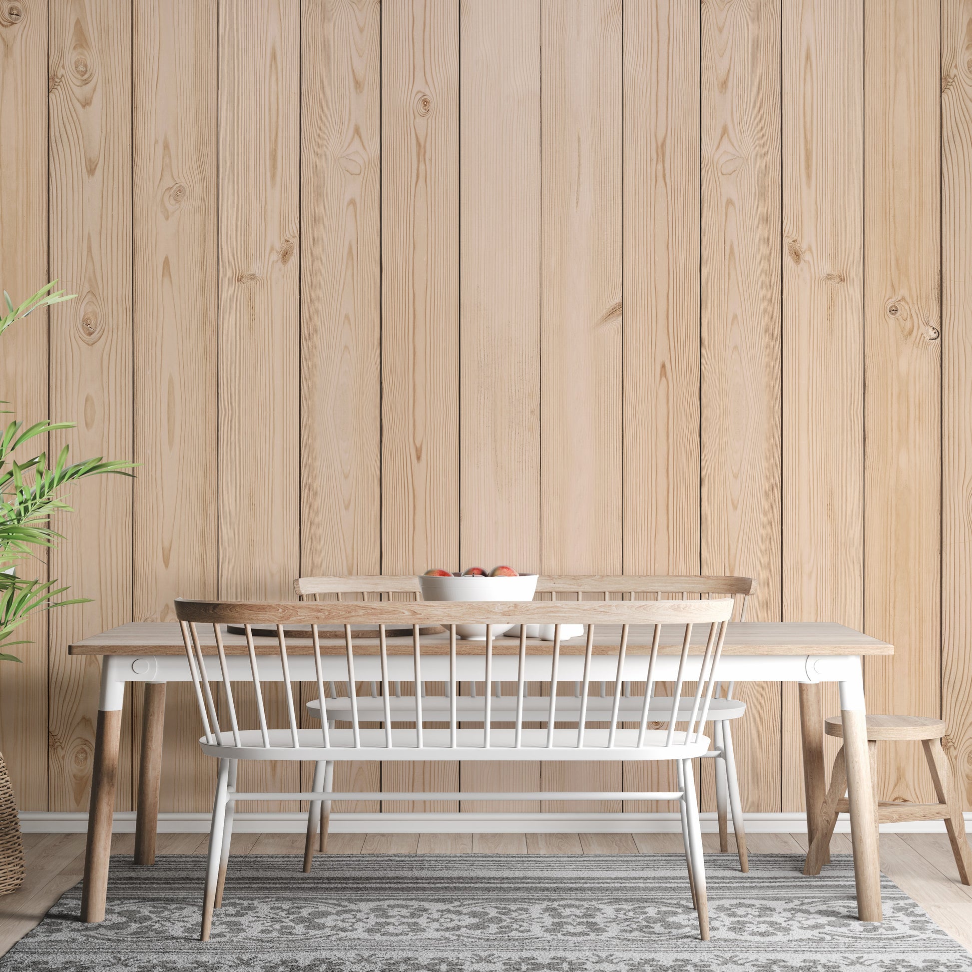 Vertical Striped Wood Elegance Wallpaper for warm atmosphere