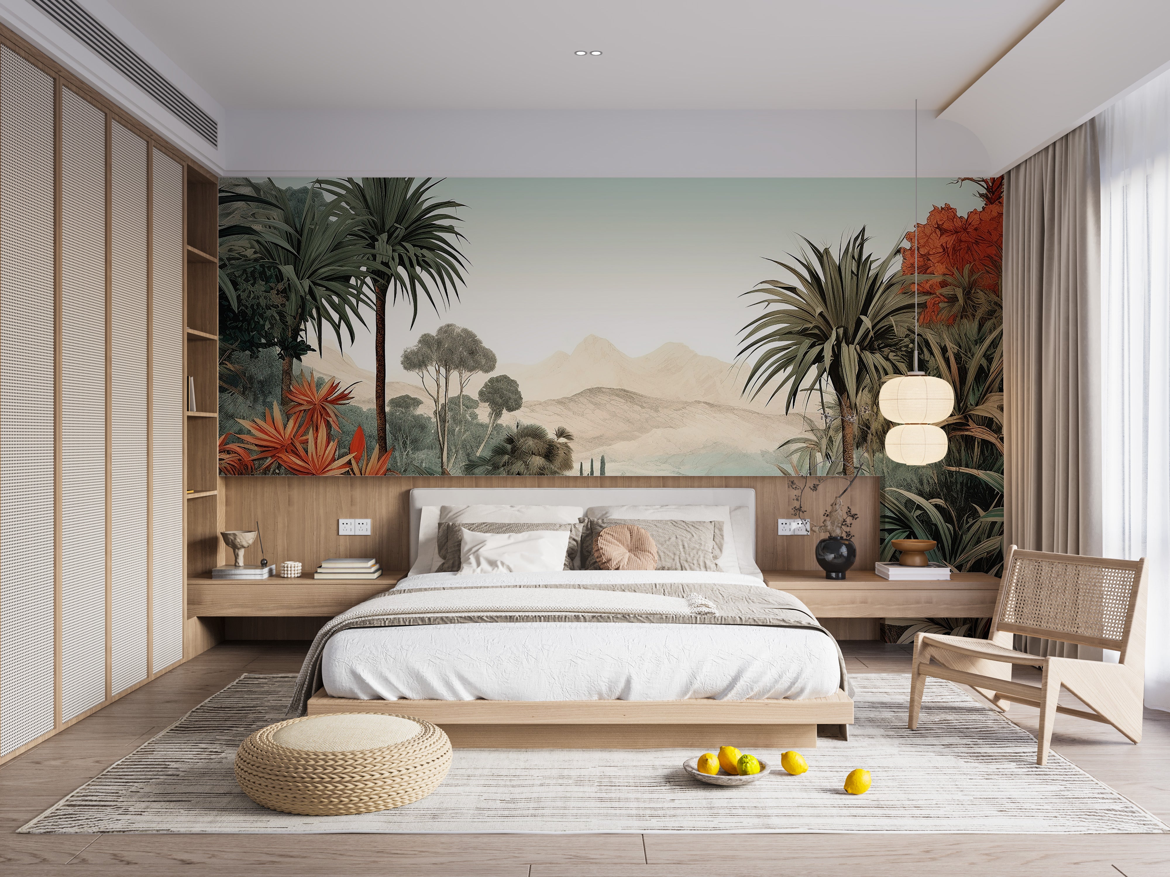 Mountain vista mural showcasing serene vibes
