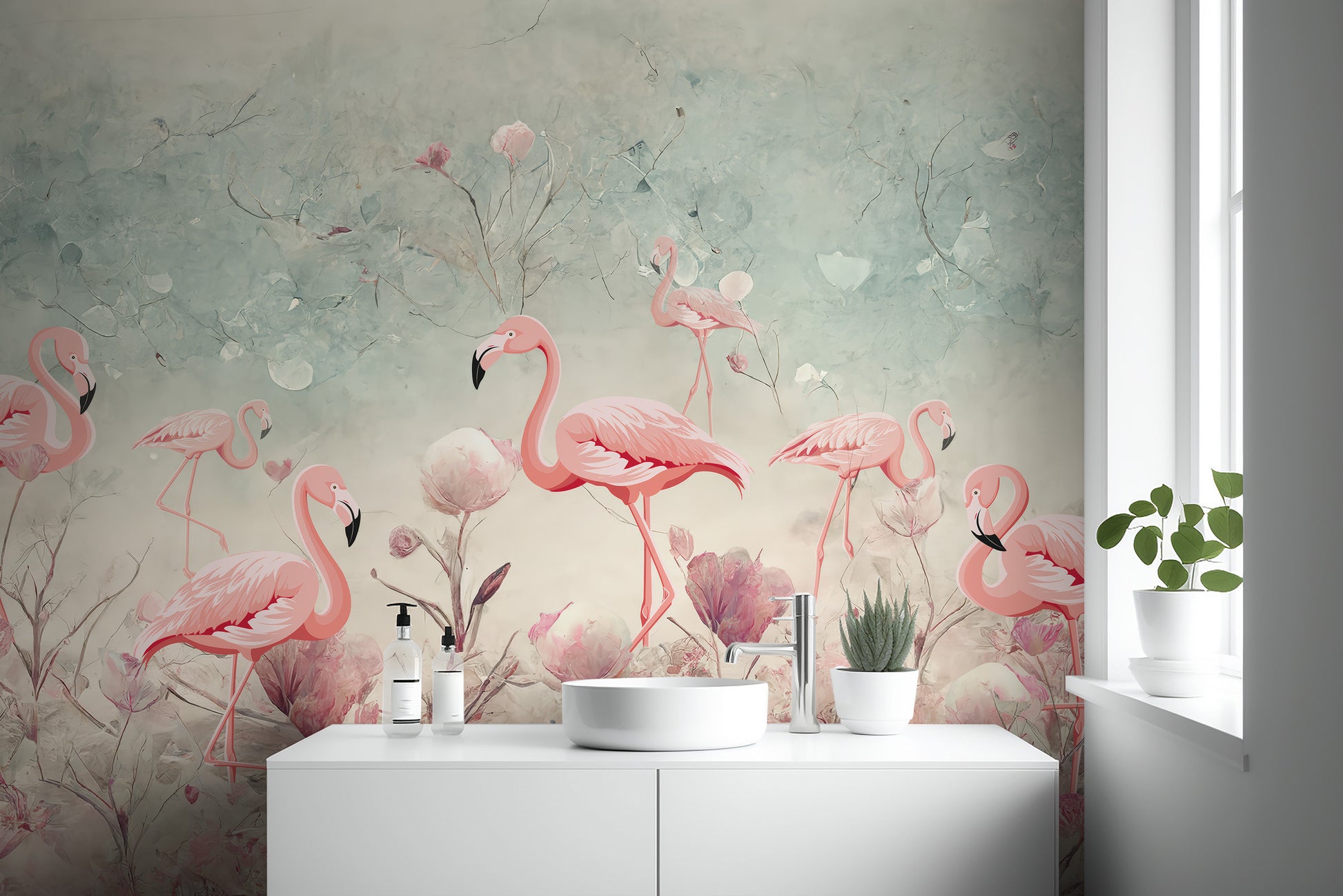 Flamingo Fantasy Wallpaper Mural