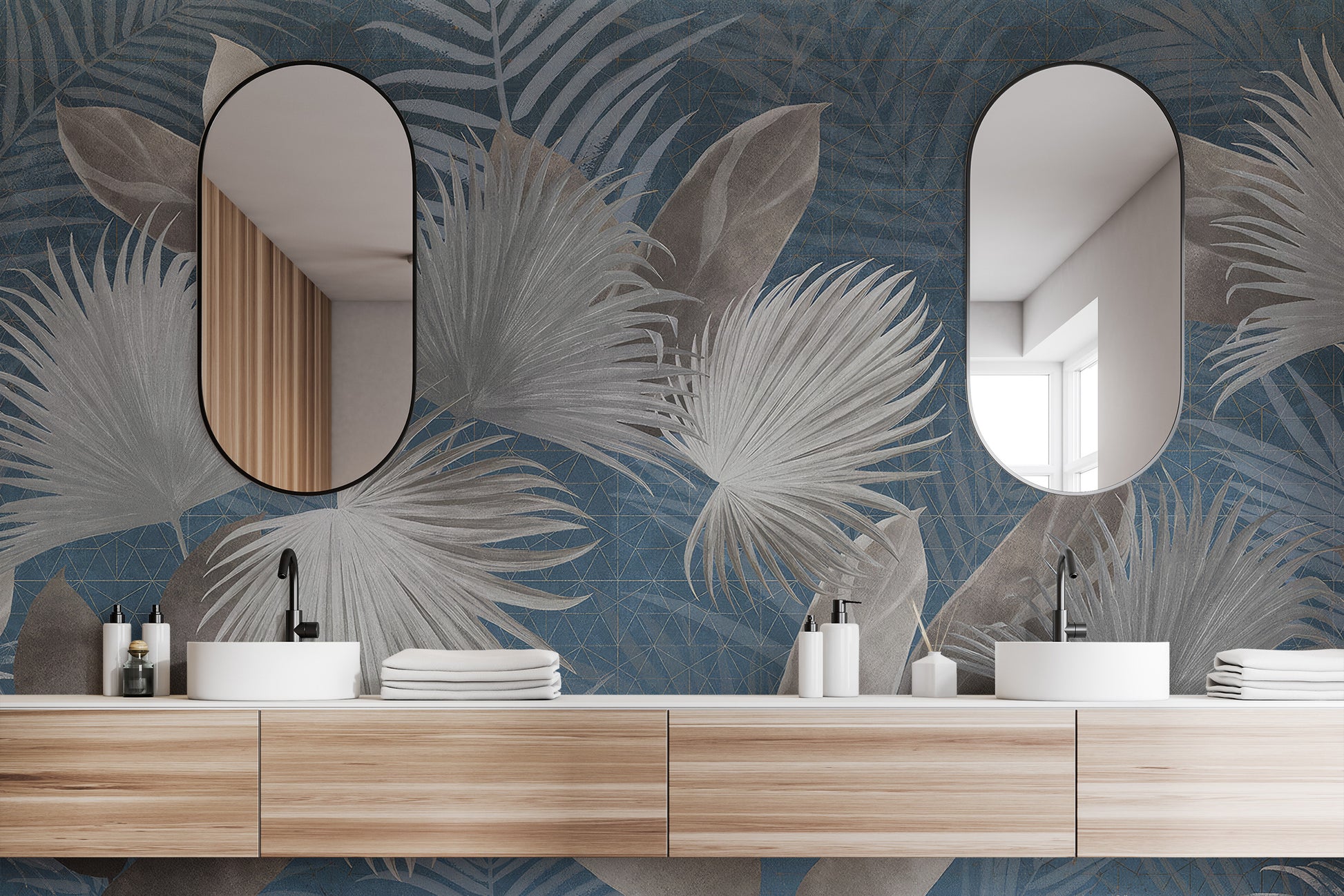 Exotic leaves wallpaper mural for nature-inspired decor