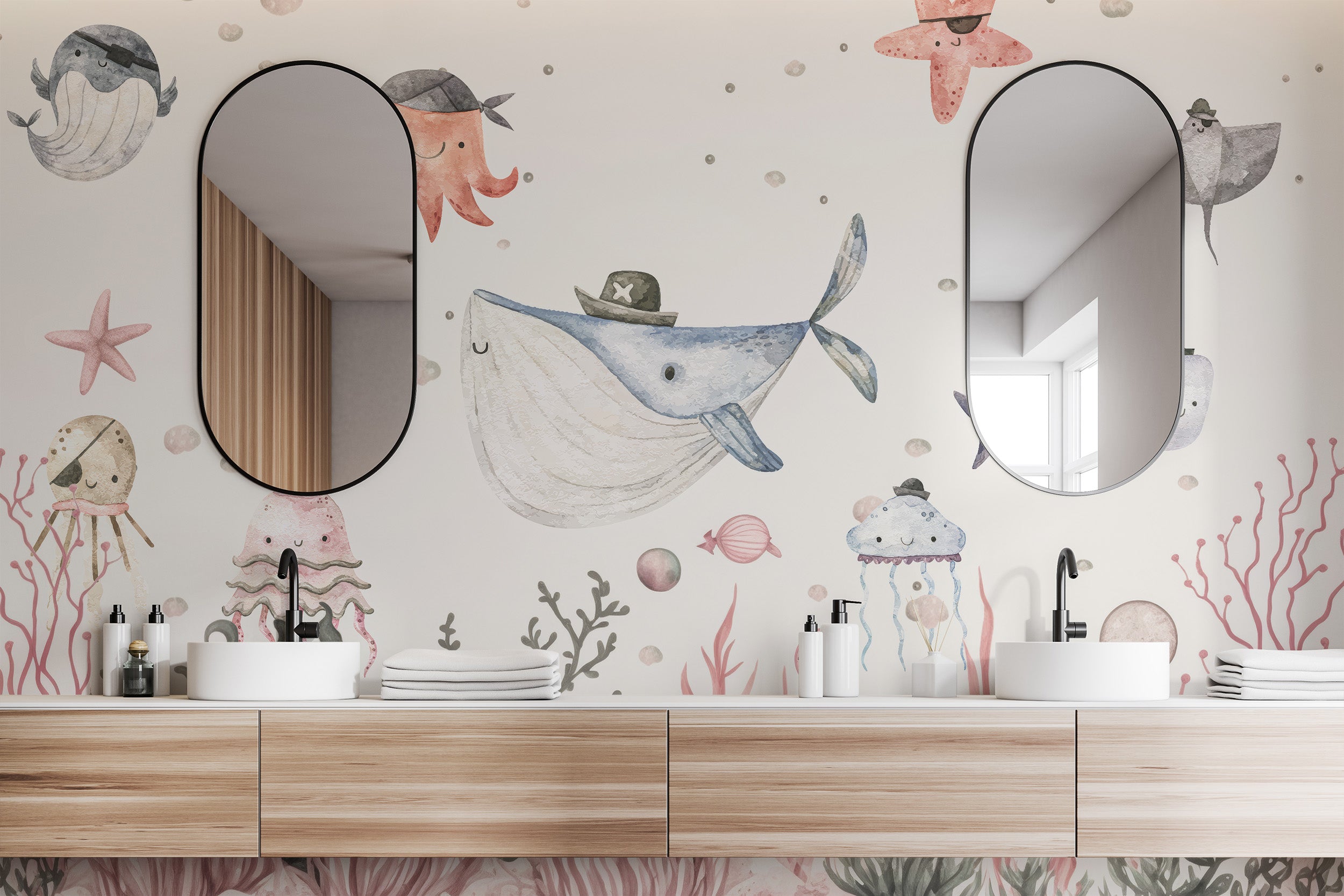 Friendly pirates mural for bringing fun to kids' interiors