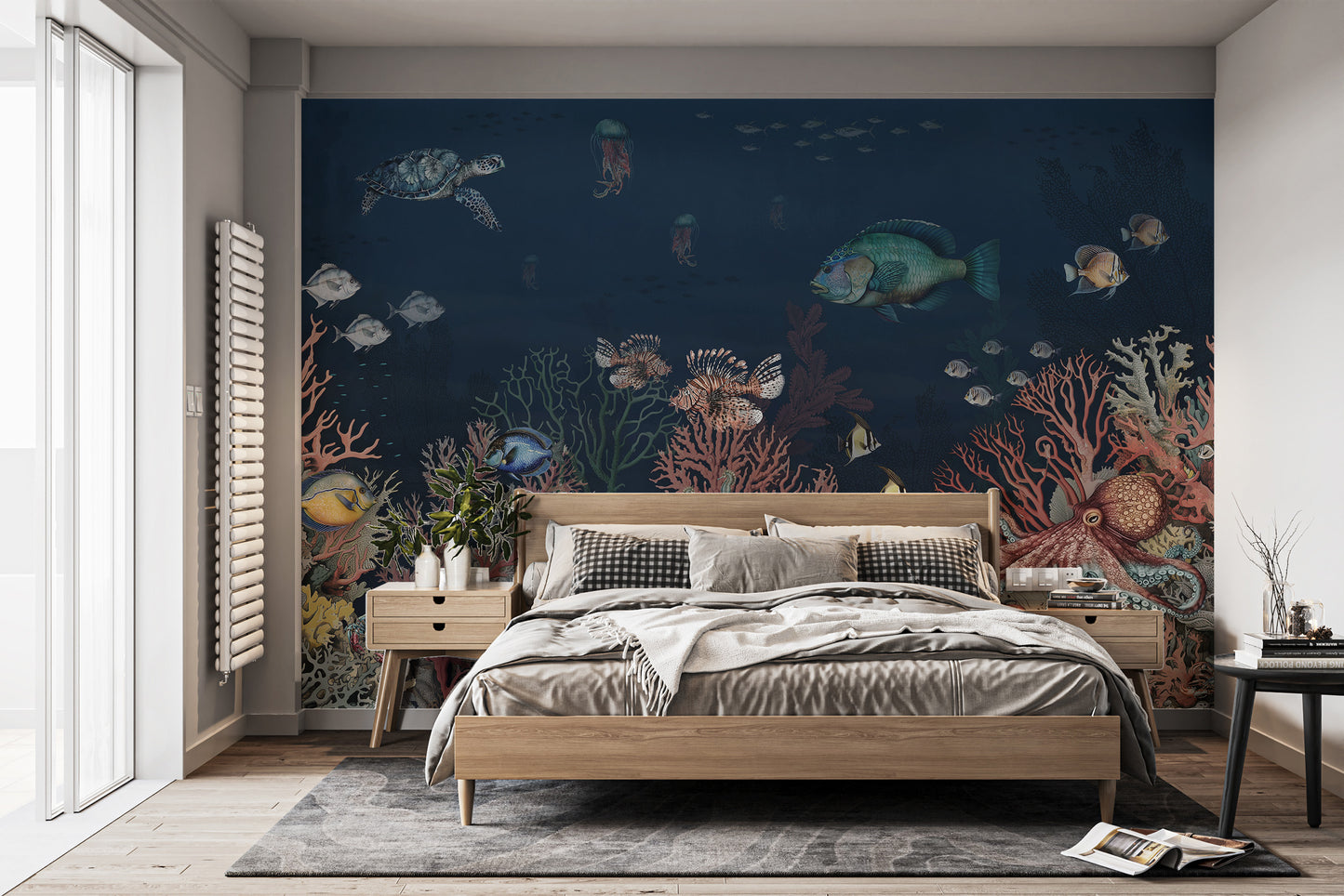 Ocean wonders wallpaper mural for refreshing wall accents