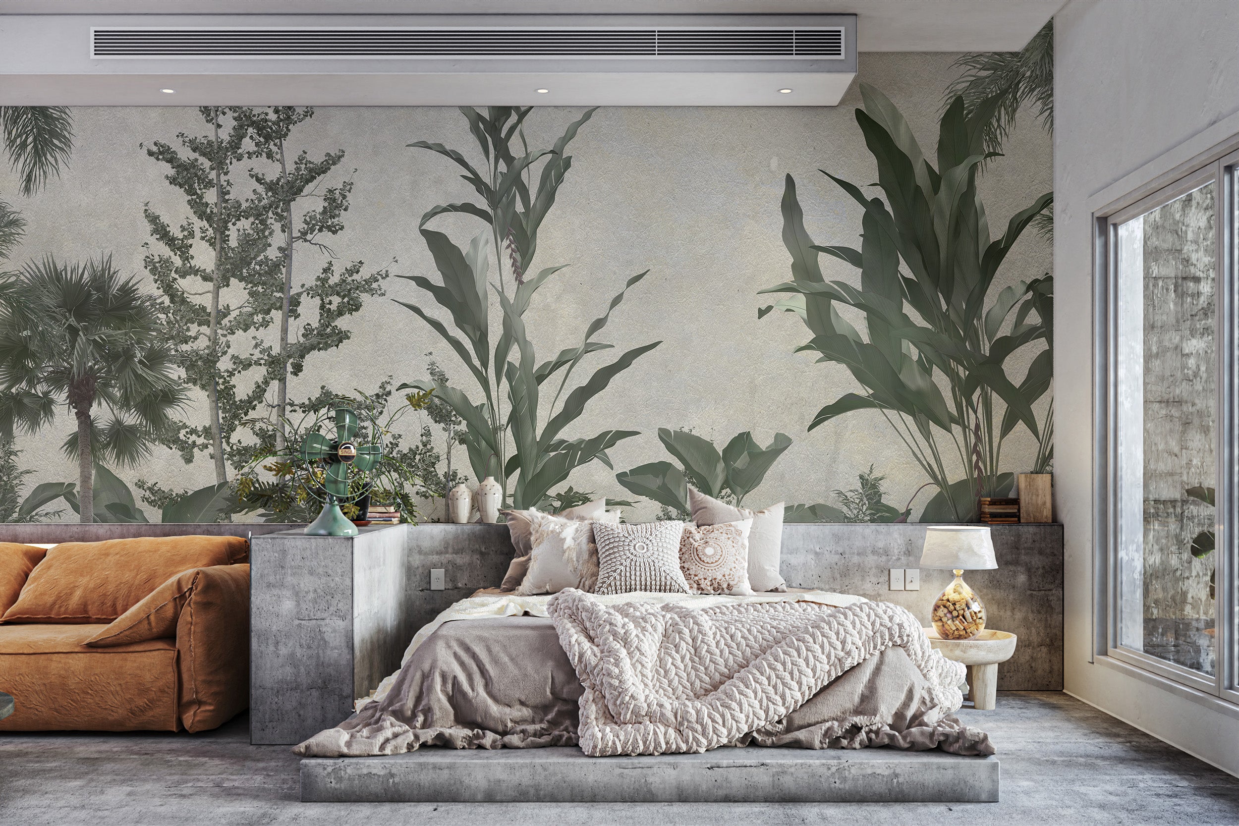 Lush greenery peel-off mural for fresh and modern decor