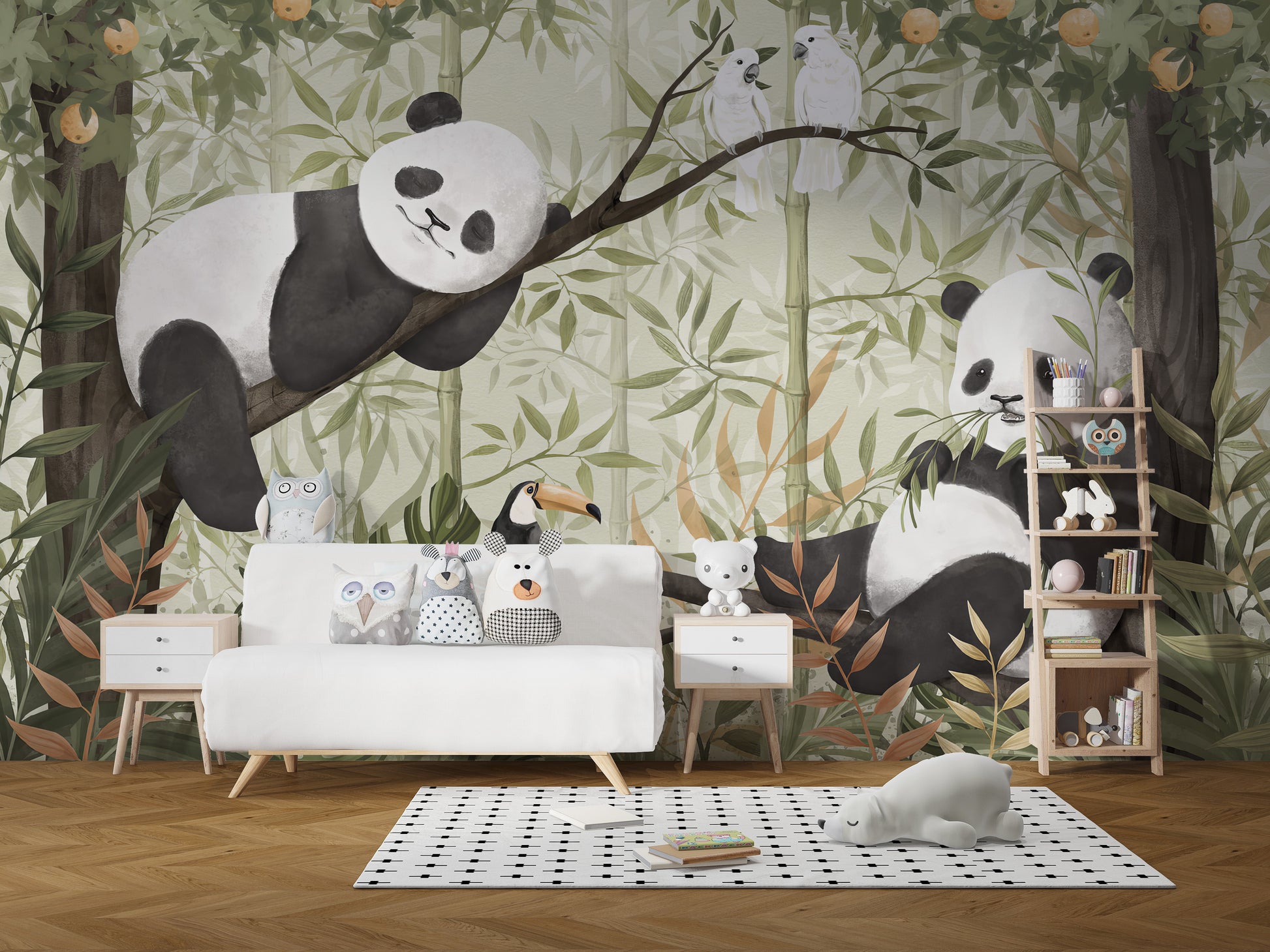 Peaceful Panda Paradise Wallpaper Mural for a tranquil feel