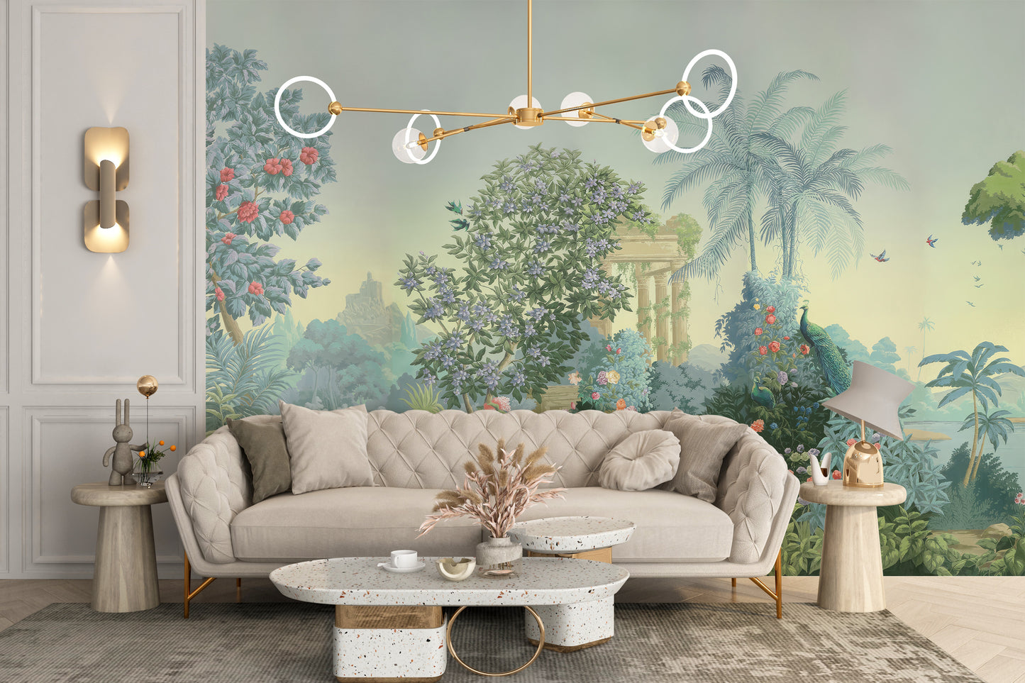 Exotic Botanical Wall Mural for a unique, nature-inspired look