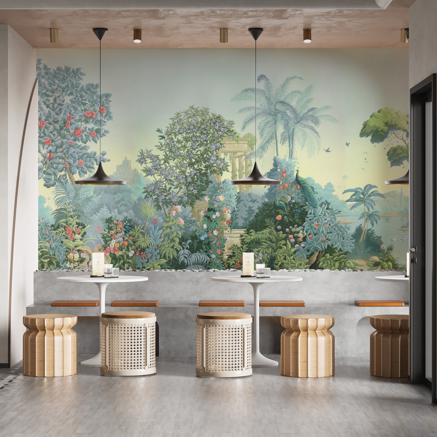 Exotic Botanical Wall Mural for a vibrant nature feel