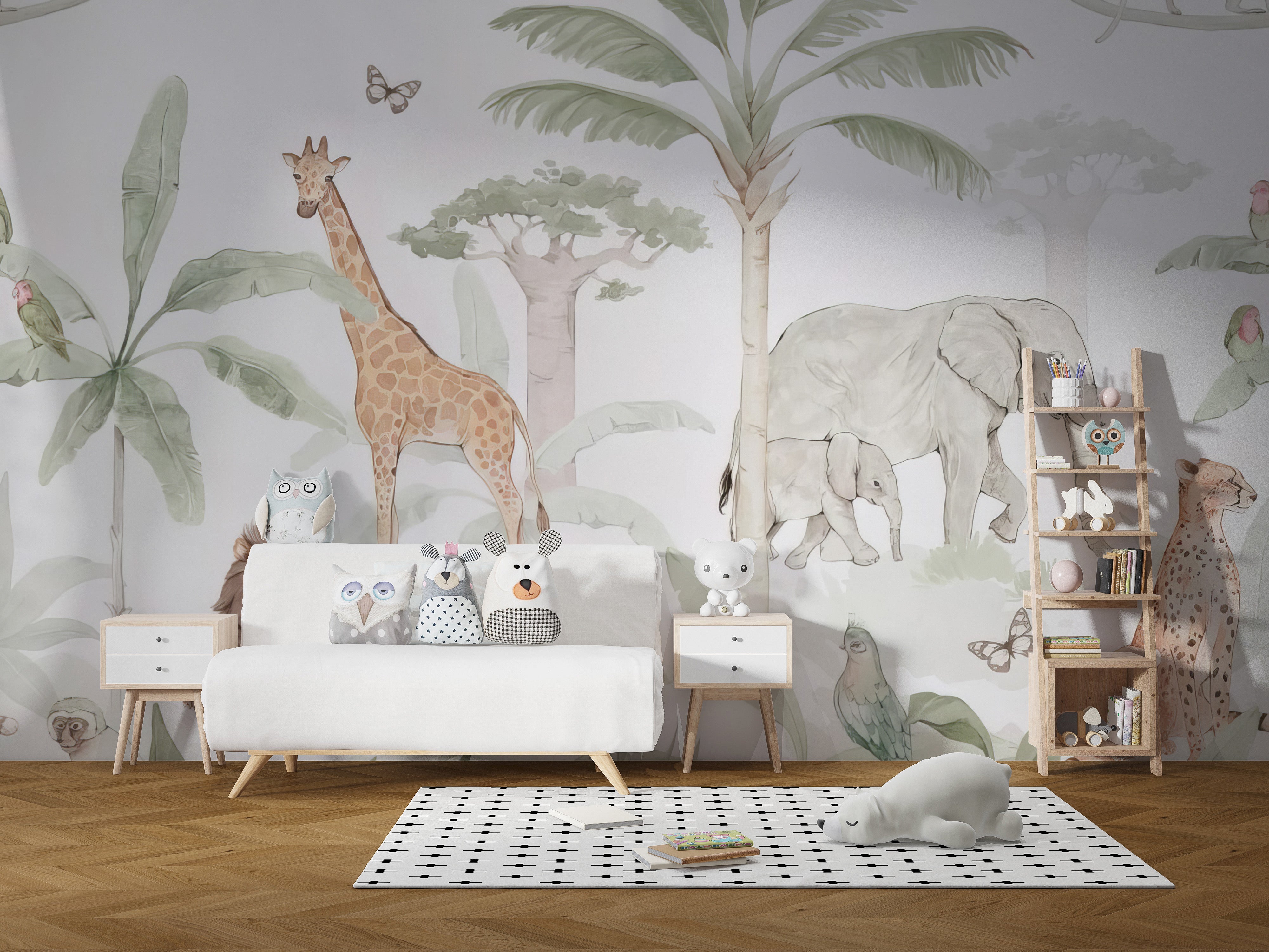 African Savannah Wall Mural for a bold, safari-inspired look