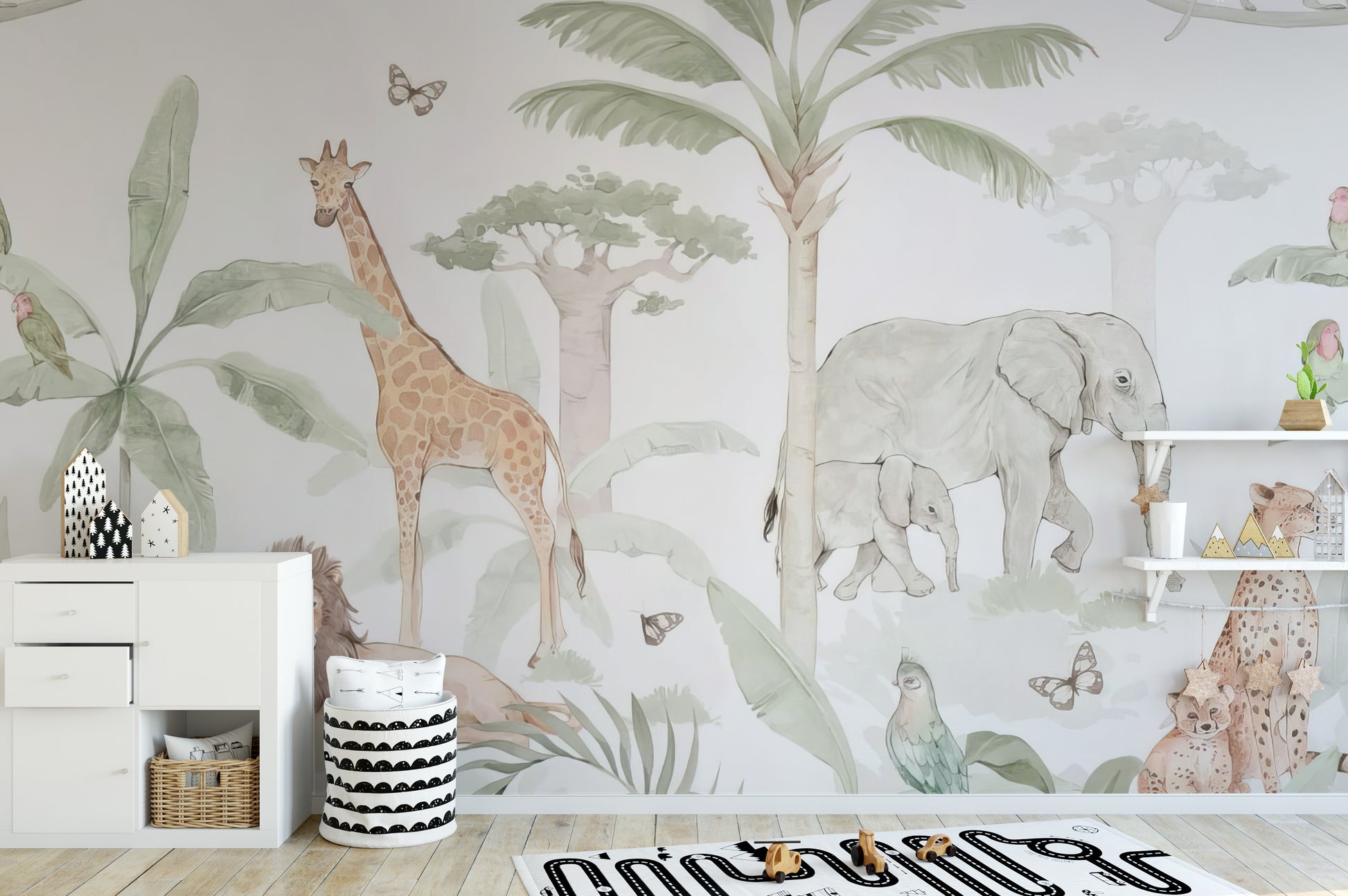 African Savannah Wall Mural for a serene, nature-filled space