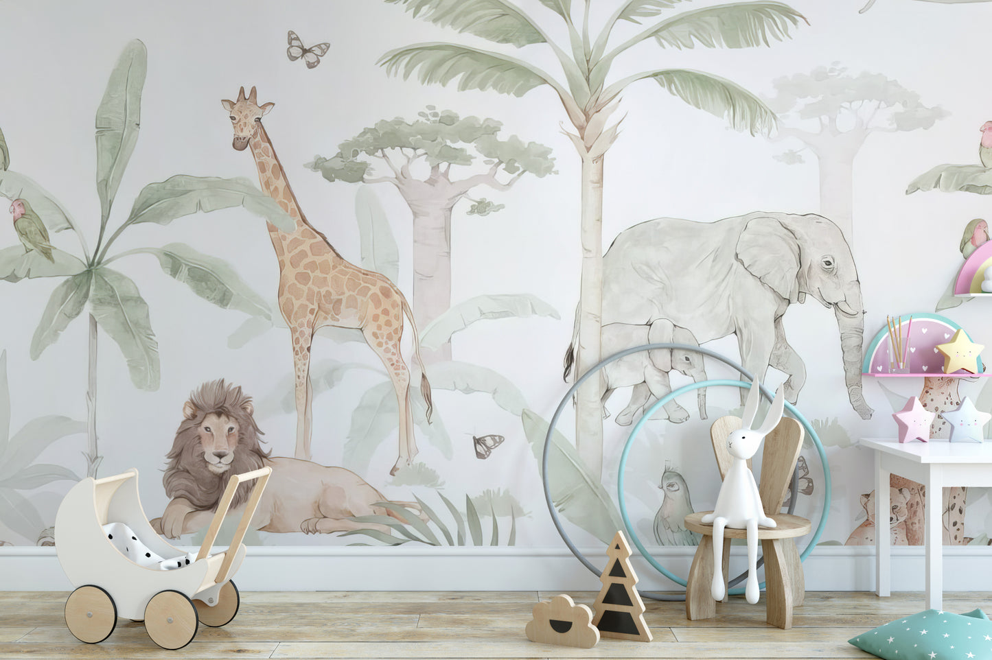 African Savannah Wall Mural for a unique, wild atmosphere