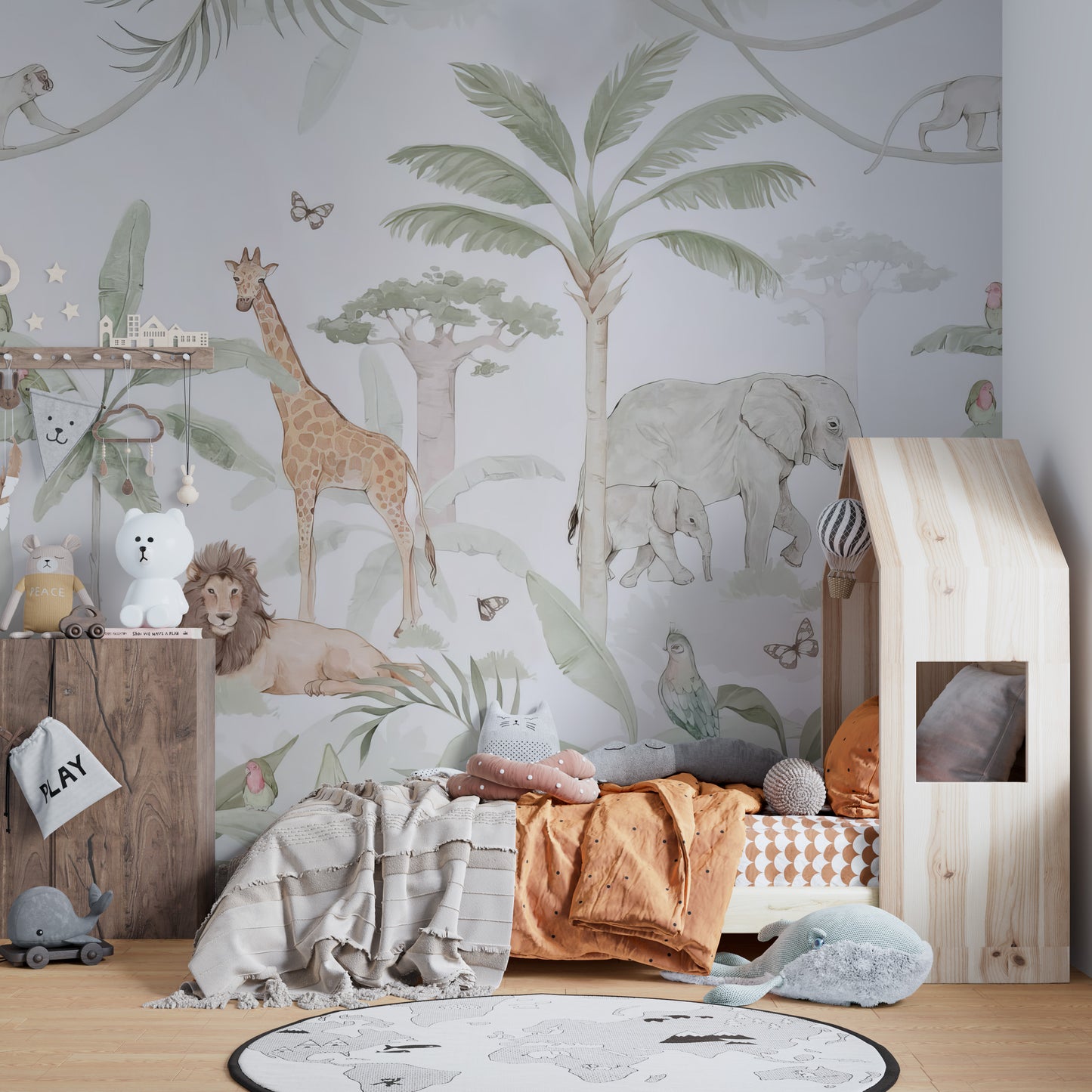 African Savannah Wall Mural for a safari adventure vibe