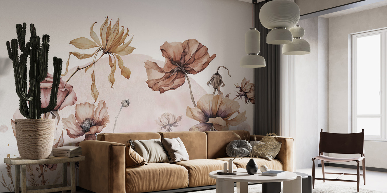 Rustic Wildflowers Wallpaper Mural for your wall