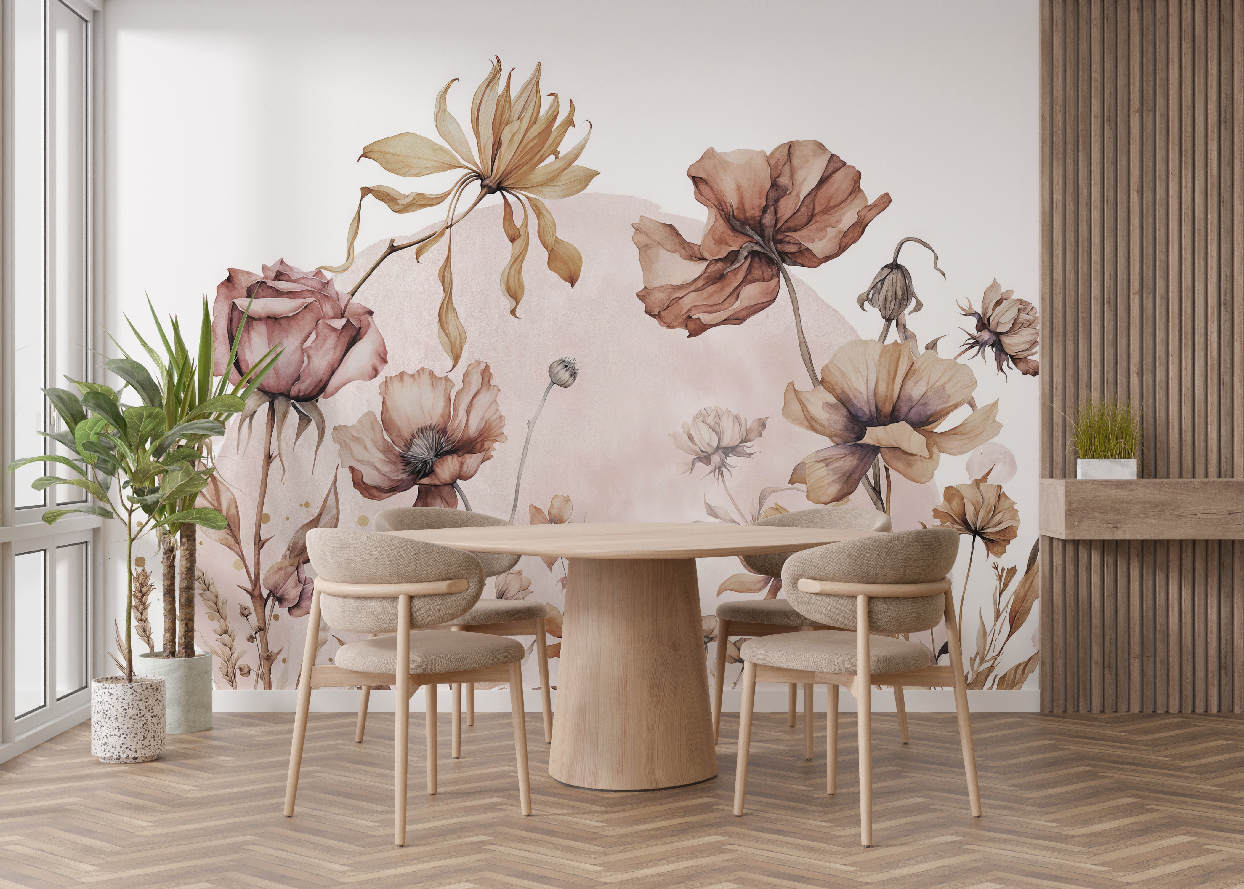 Bring Rustic Wildflowers Wallpaper Mural into your home