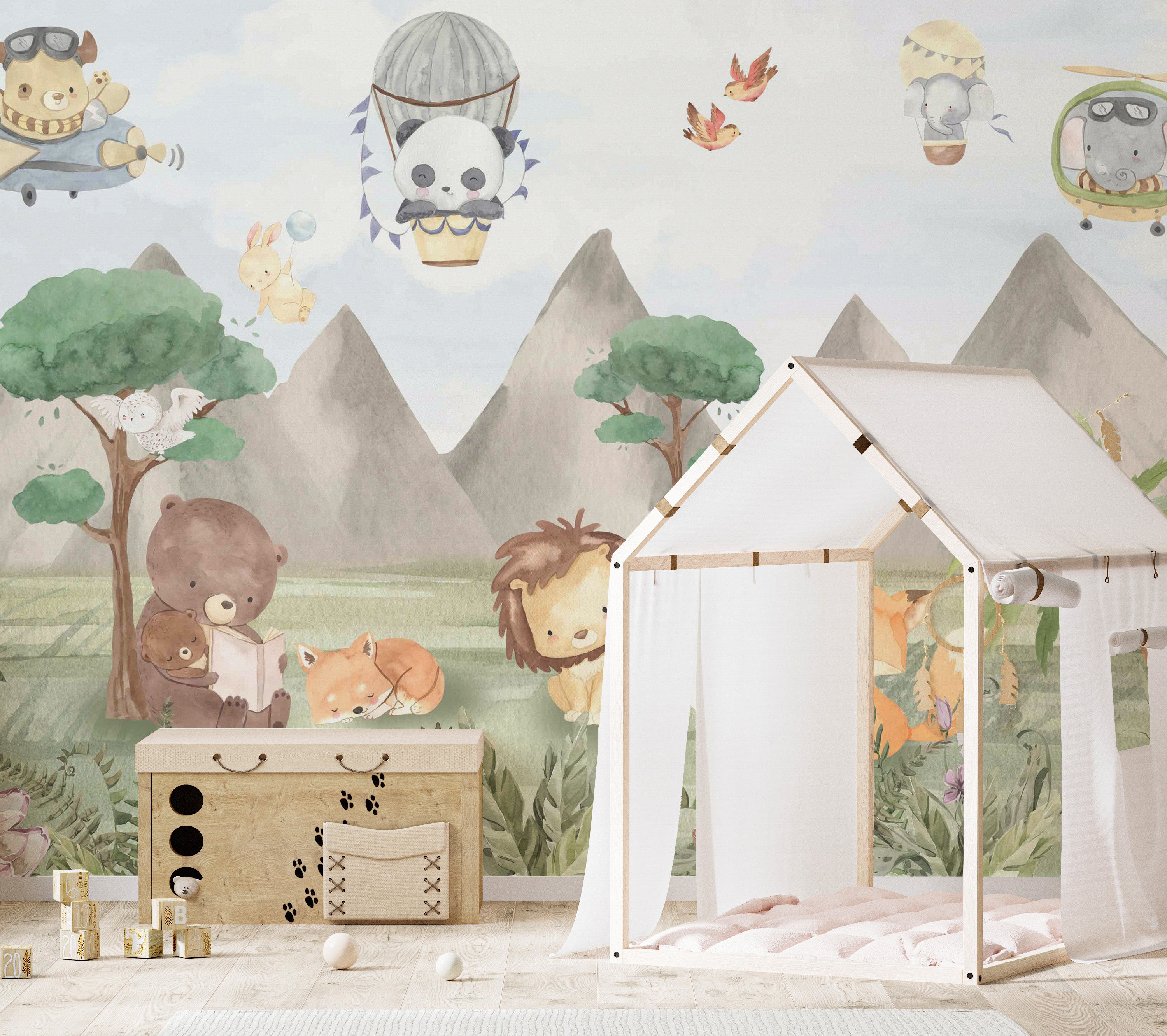 Animal Adventures Sky Wall Mural to brighten your space