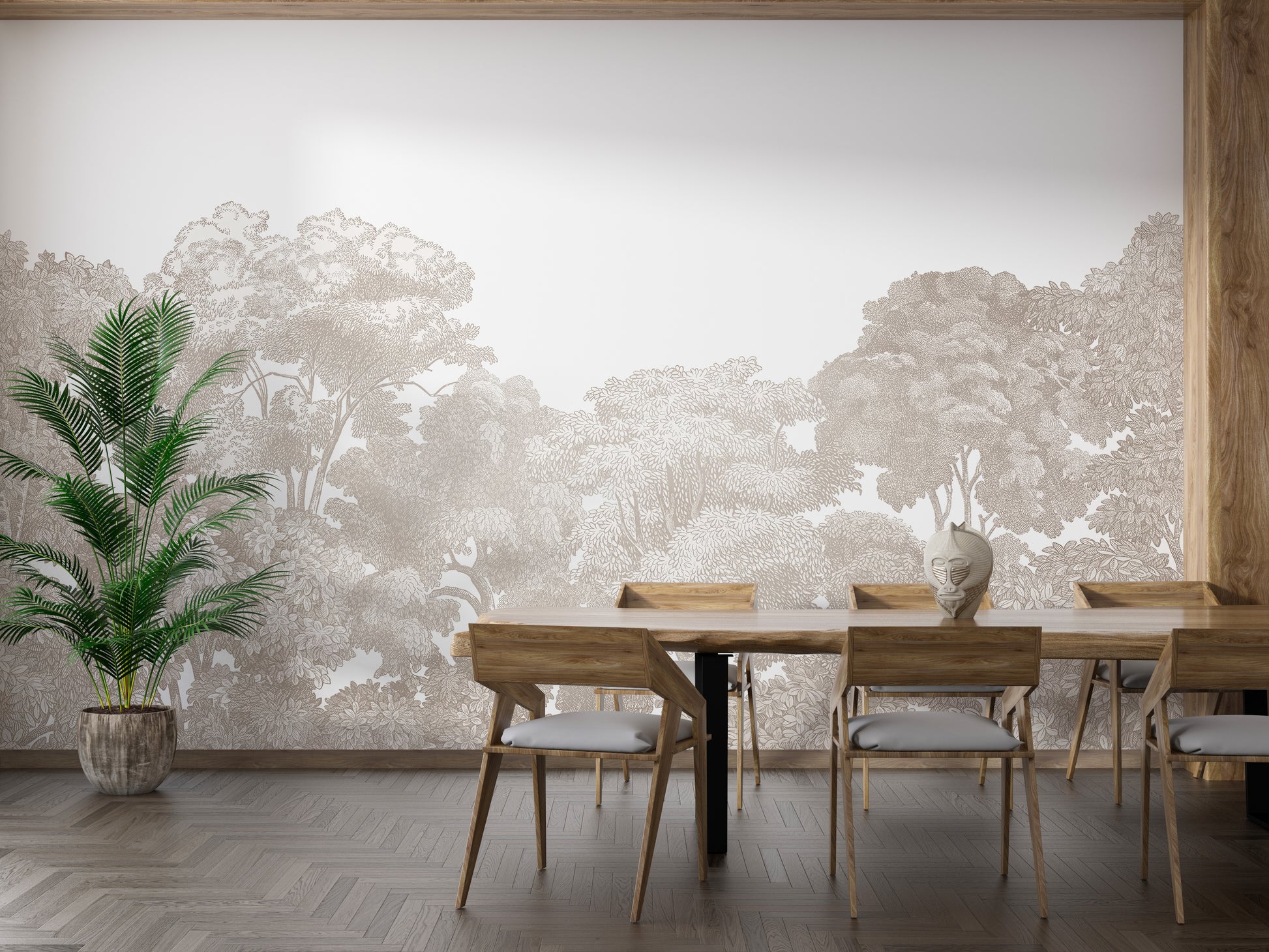 Bring the outdoors in with Mystic Trees Wall Mural