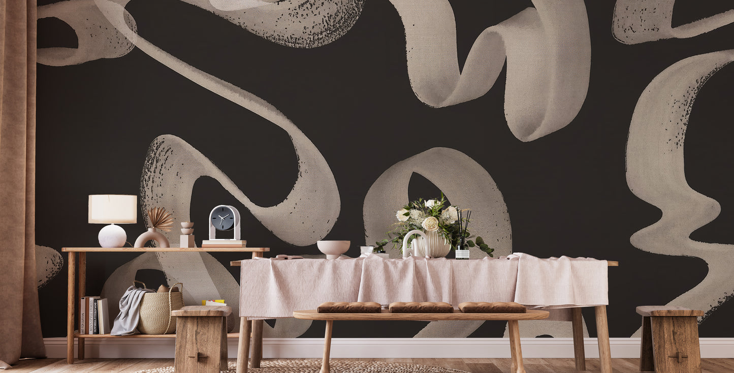 Abstract Ribbons Wallpaper Mural for your walls