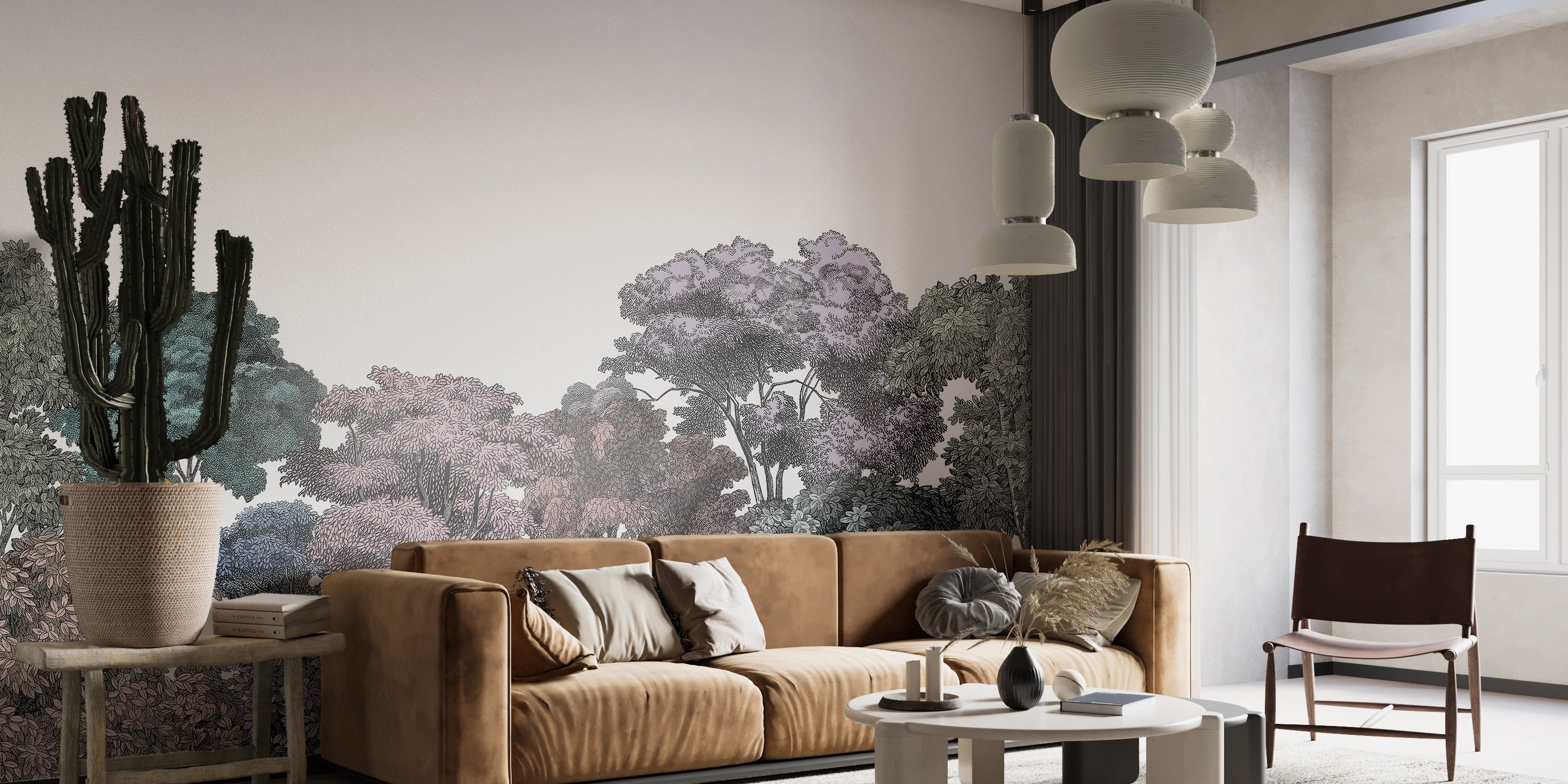 Serenity Tree Canopy Wall Mural for peaceful nature view