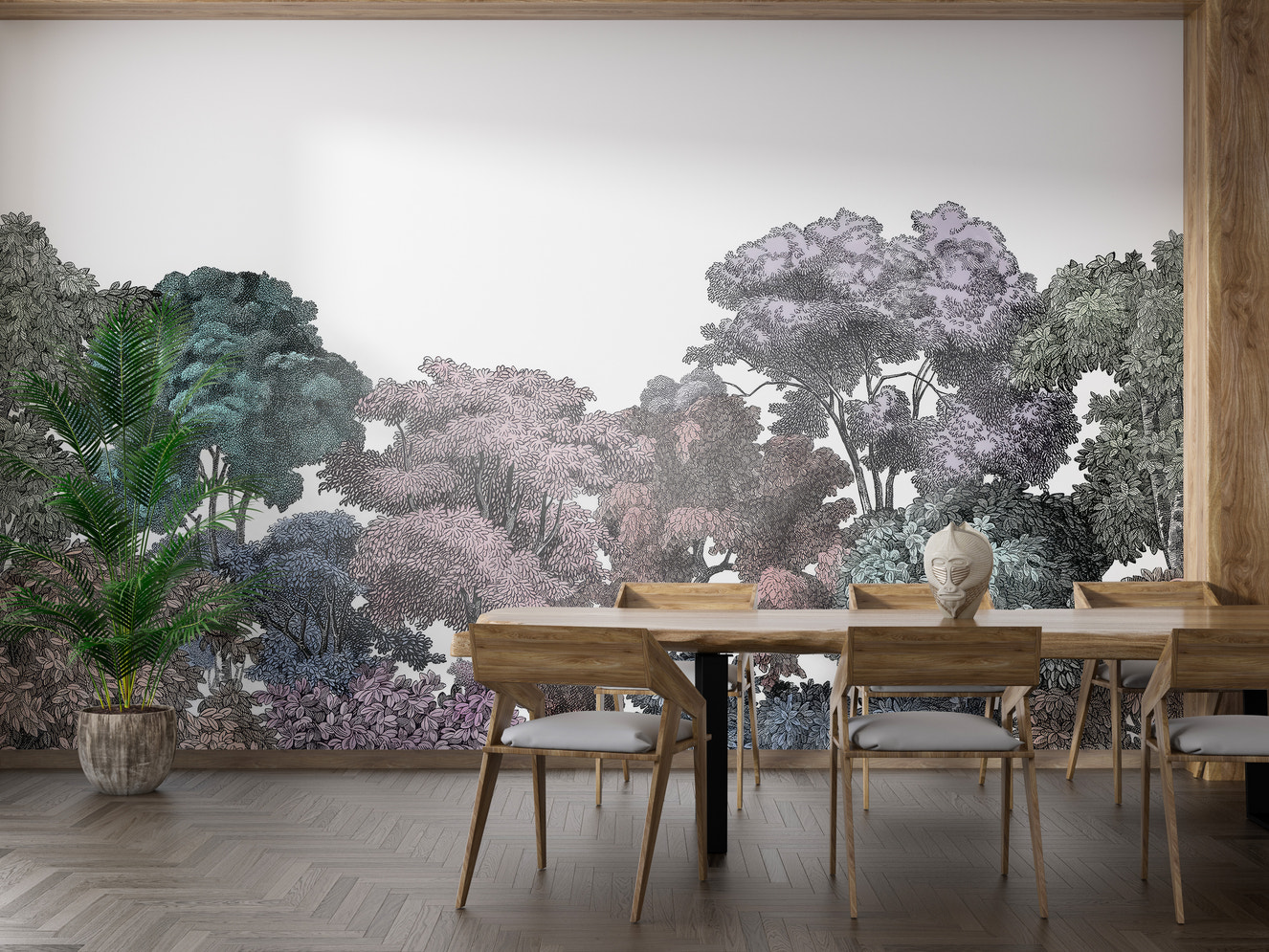 Serenity Tree Canopy Wallpaper Mural for peaceful vibes