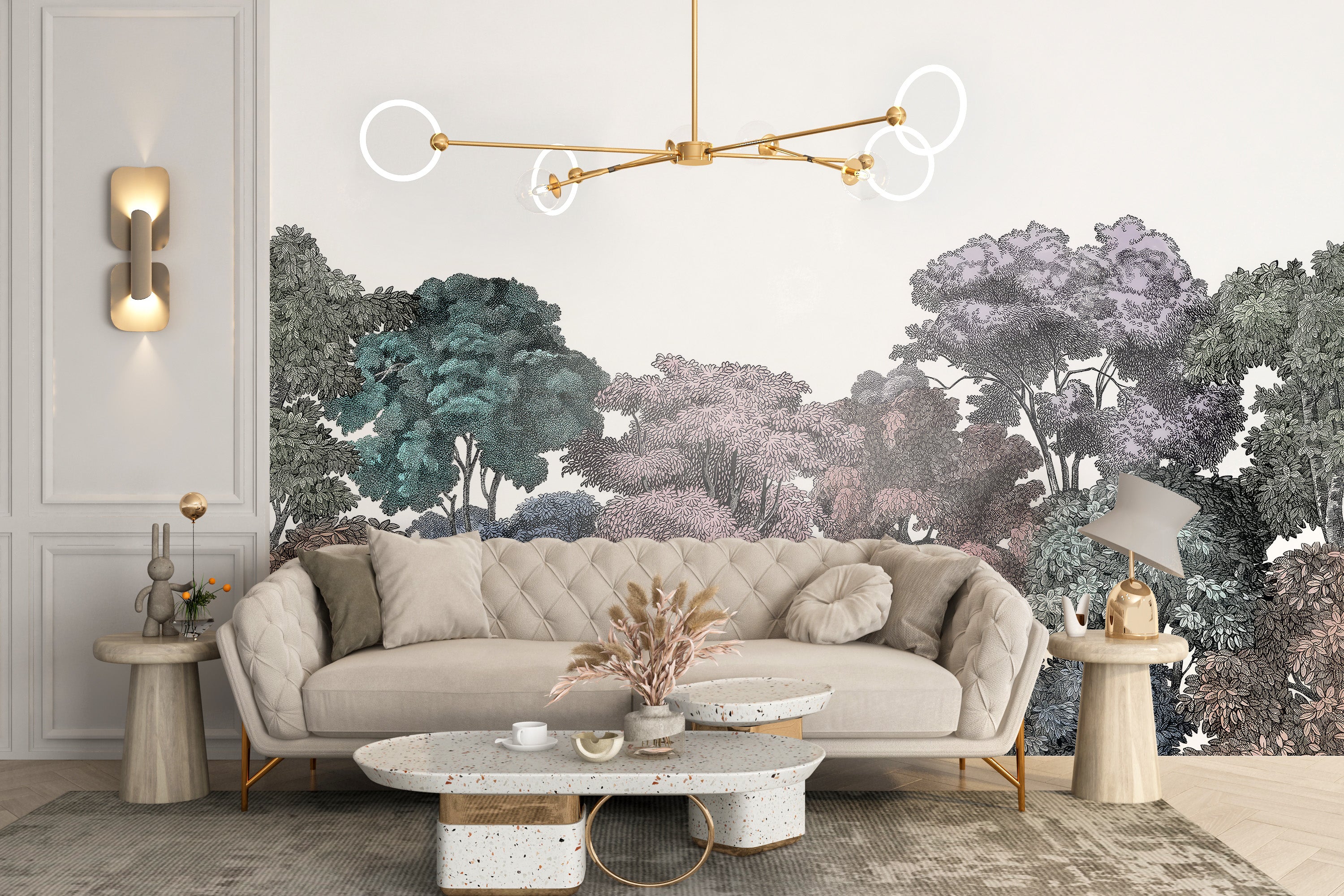 Serenity Tree Canopy Wallpaper Mural for a calming space