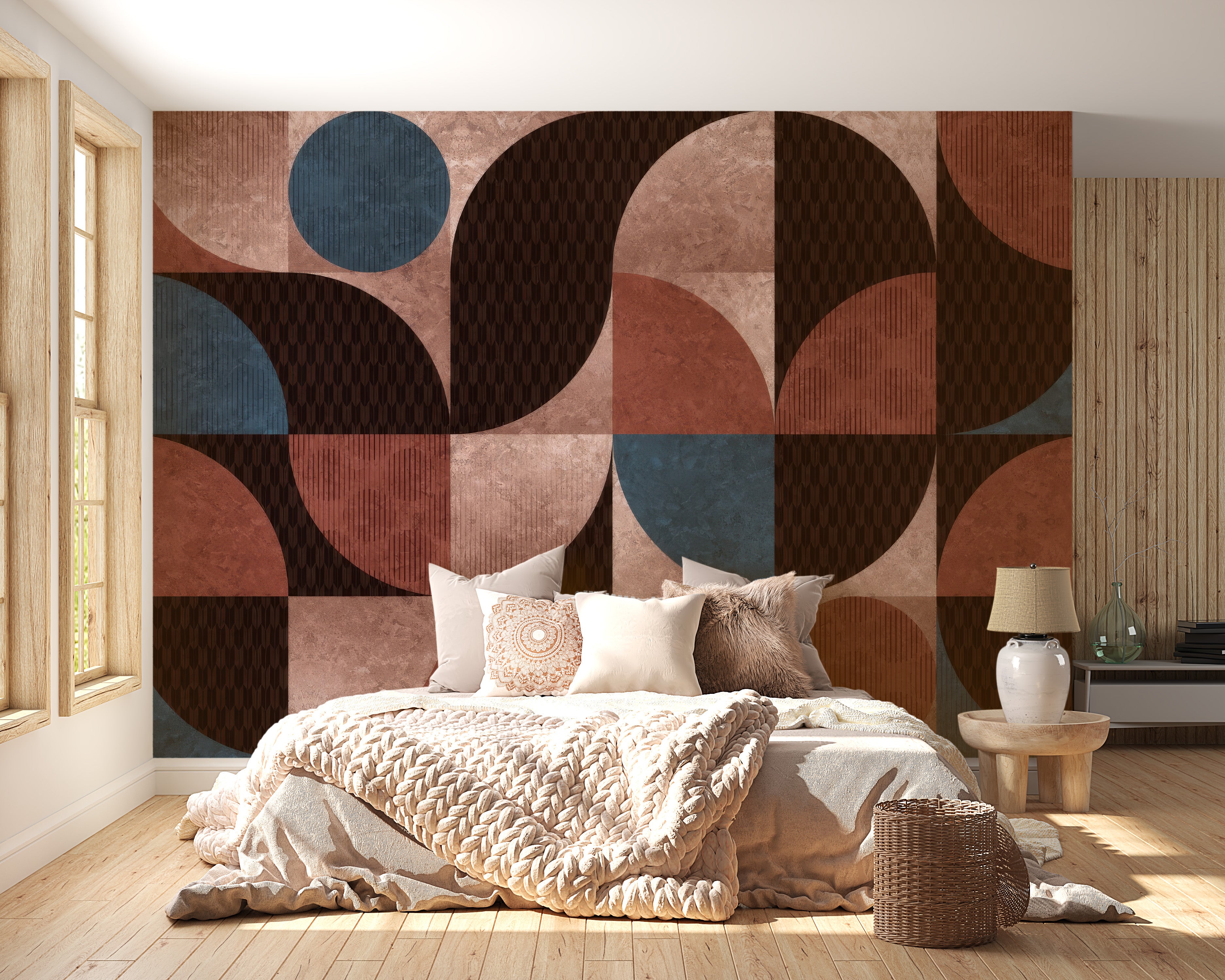 Geometric Harmony Wallpaper Mural for balanced design