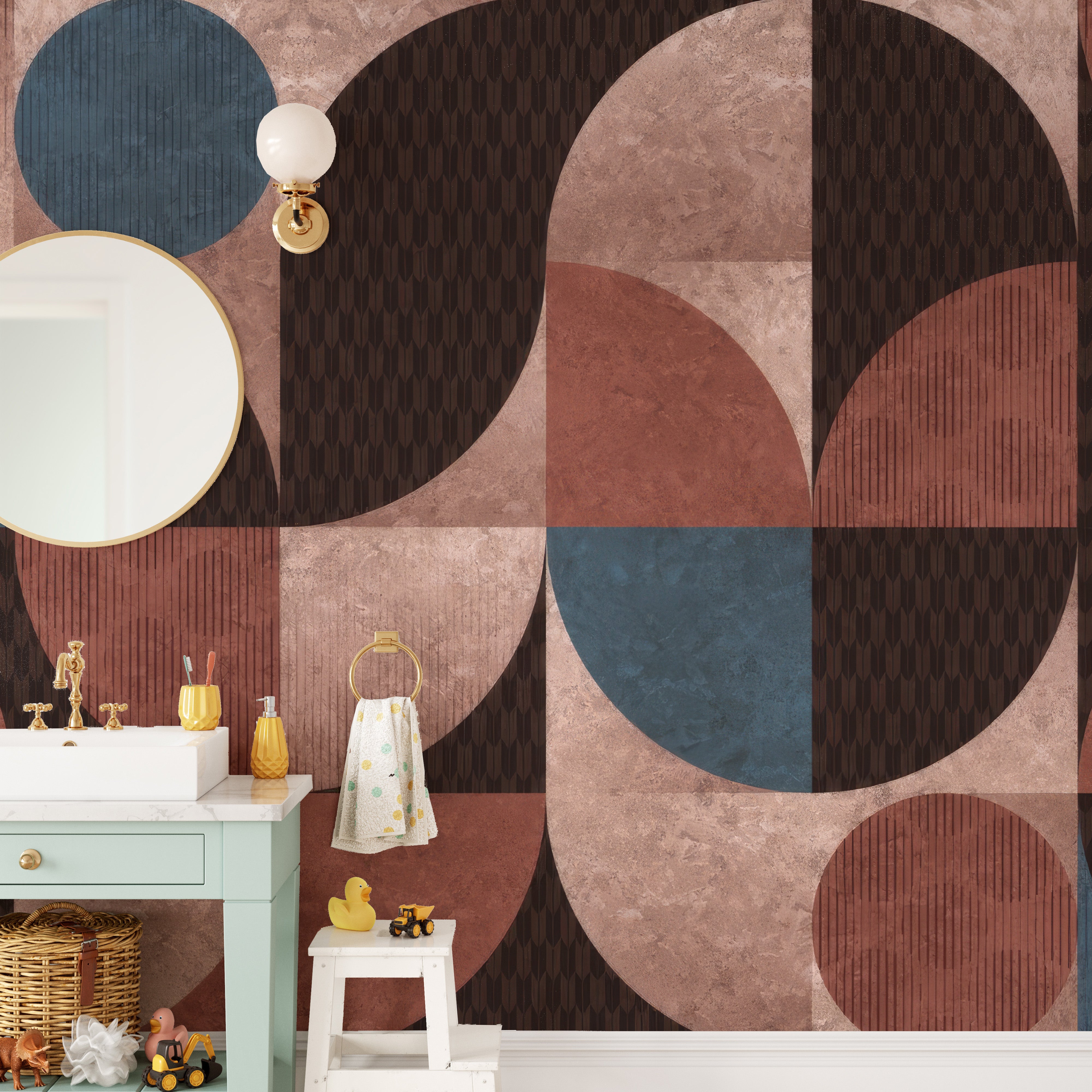 Geometric Harmony Wall Mural for a contemporary feel