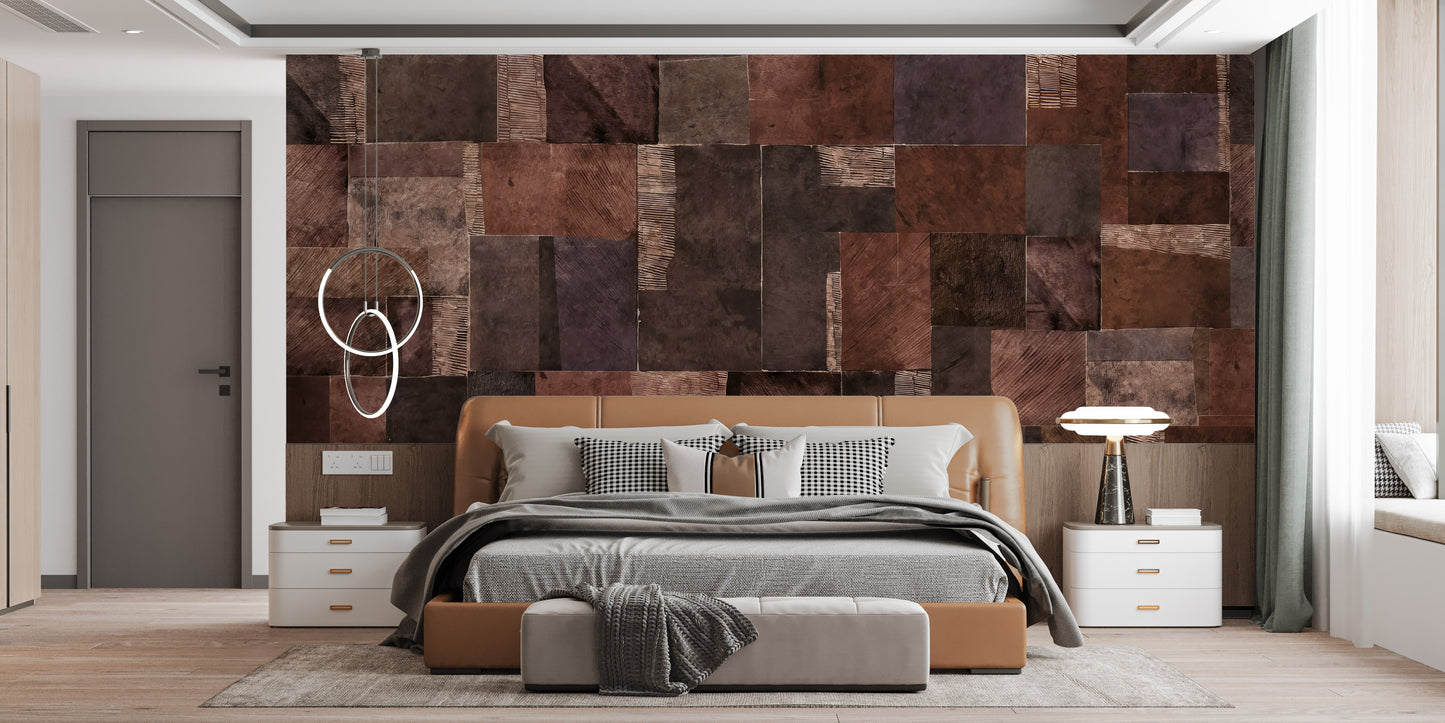 Textured Earth Tones Wallpaper Mural for a cozy vibe