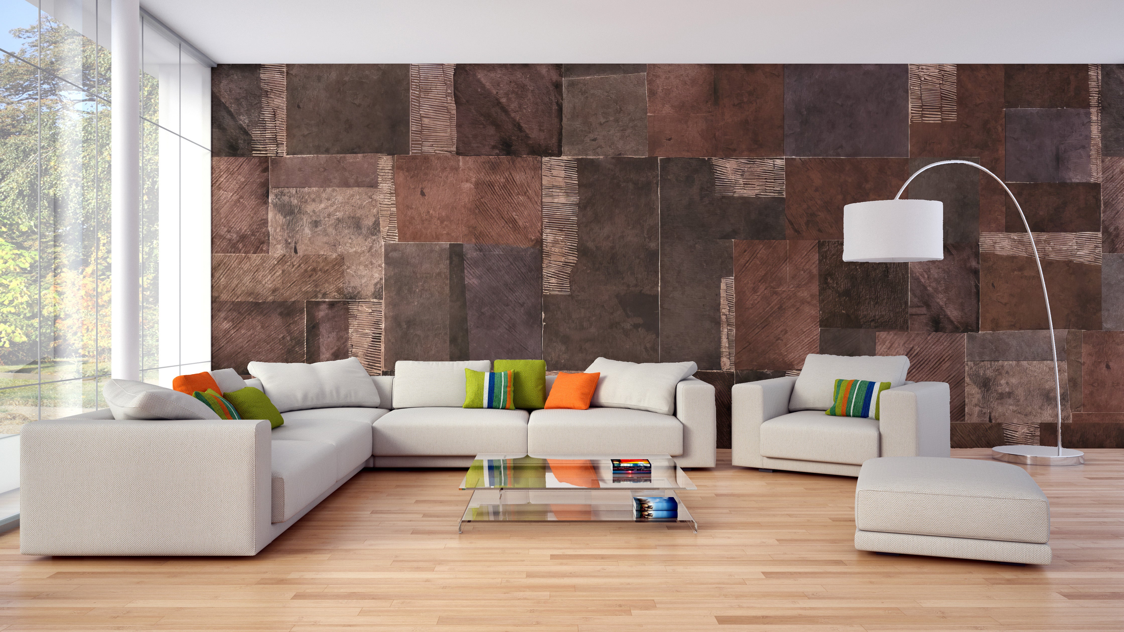 Textured Earth Tones Wallpaper Mural for a grounded look