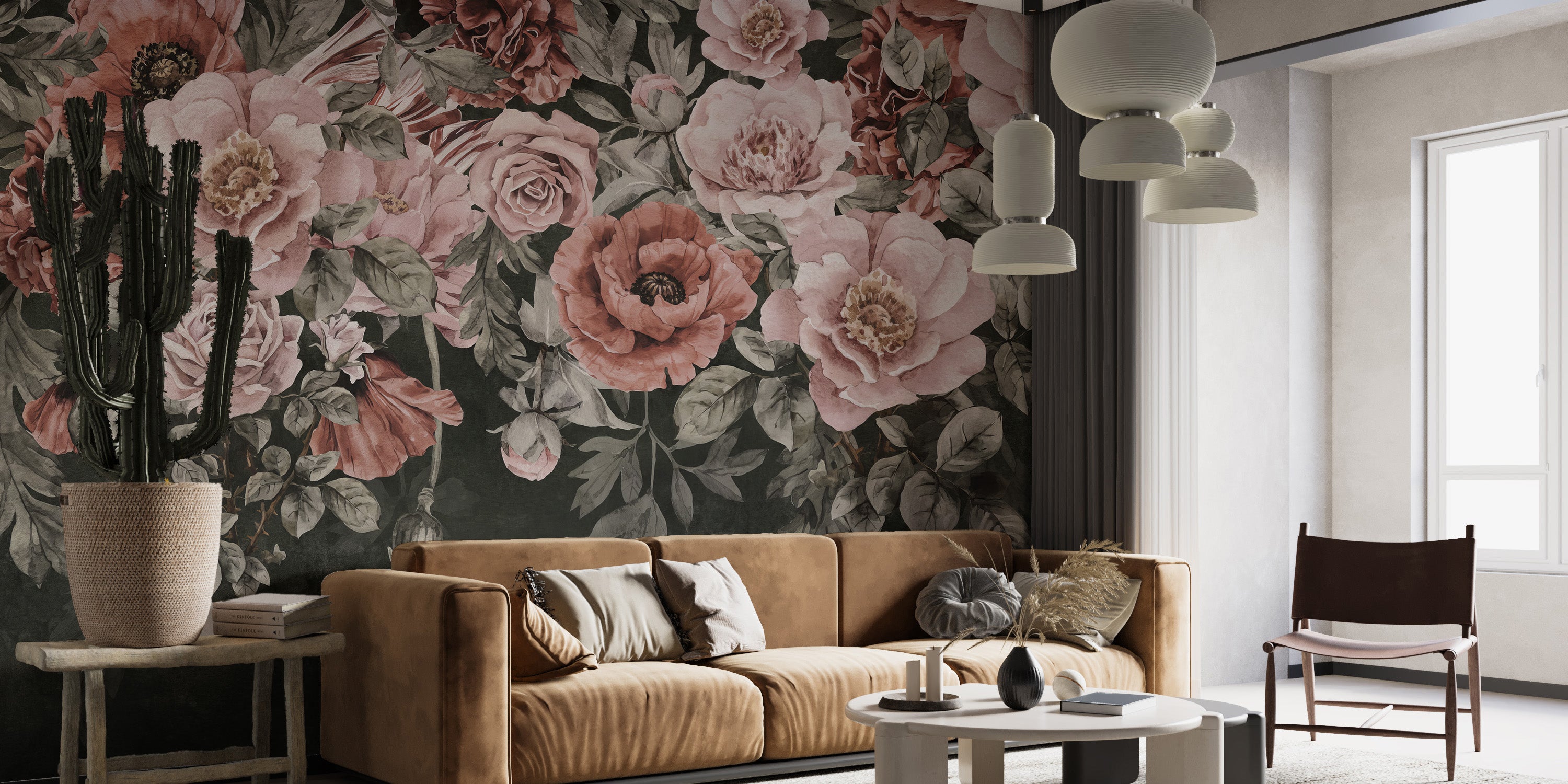 Romantic Blossoms Wall Mural for a serene floral look