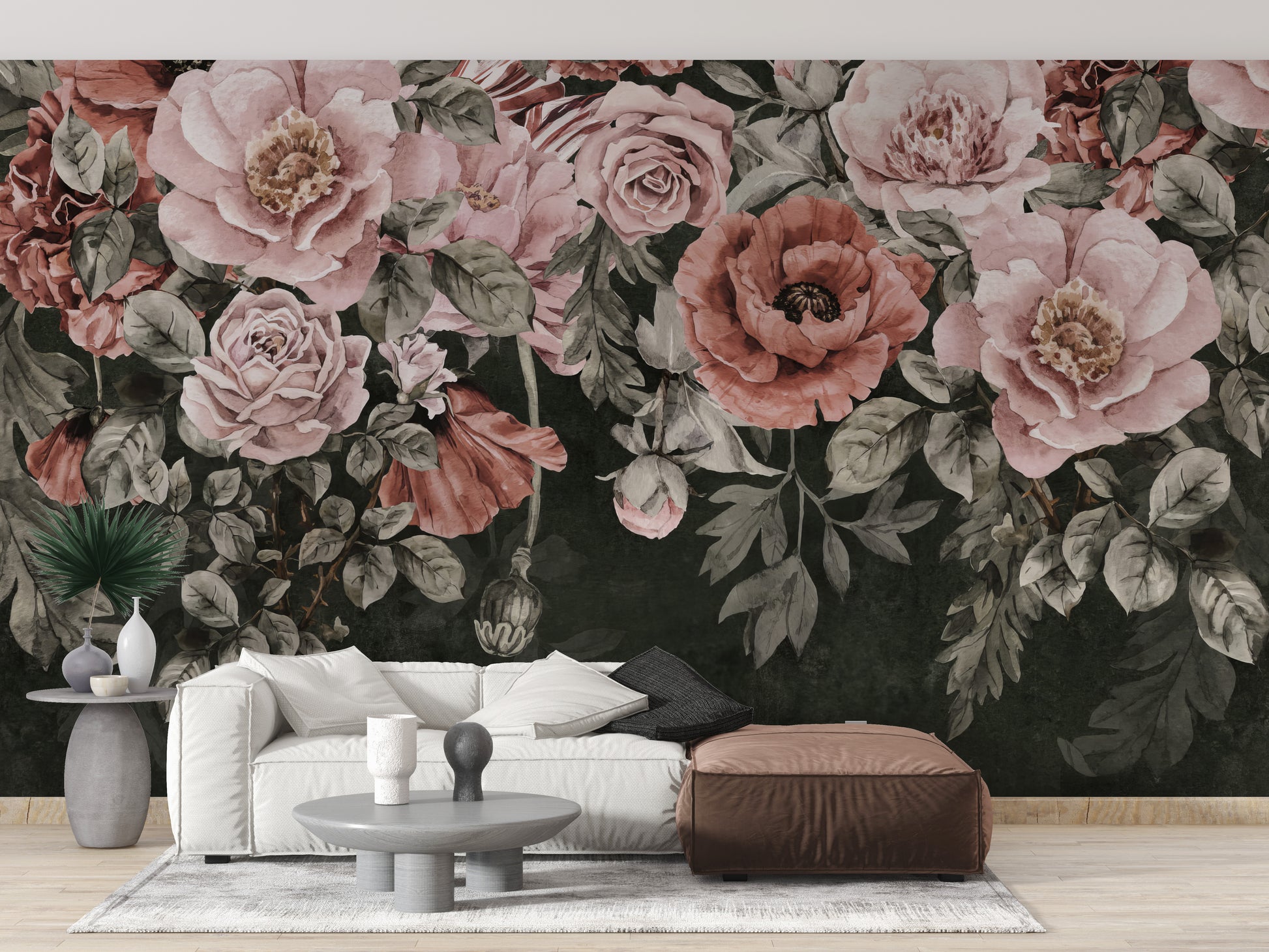 Romantic Blossoms Wallpaper Mural with elegant petals