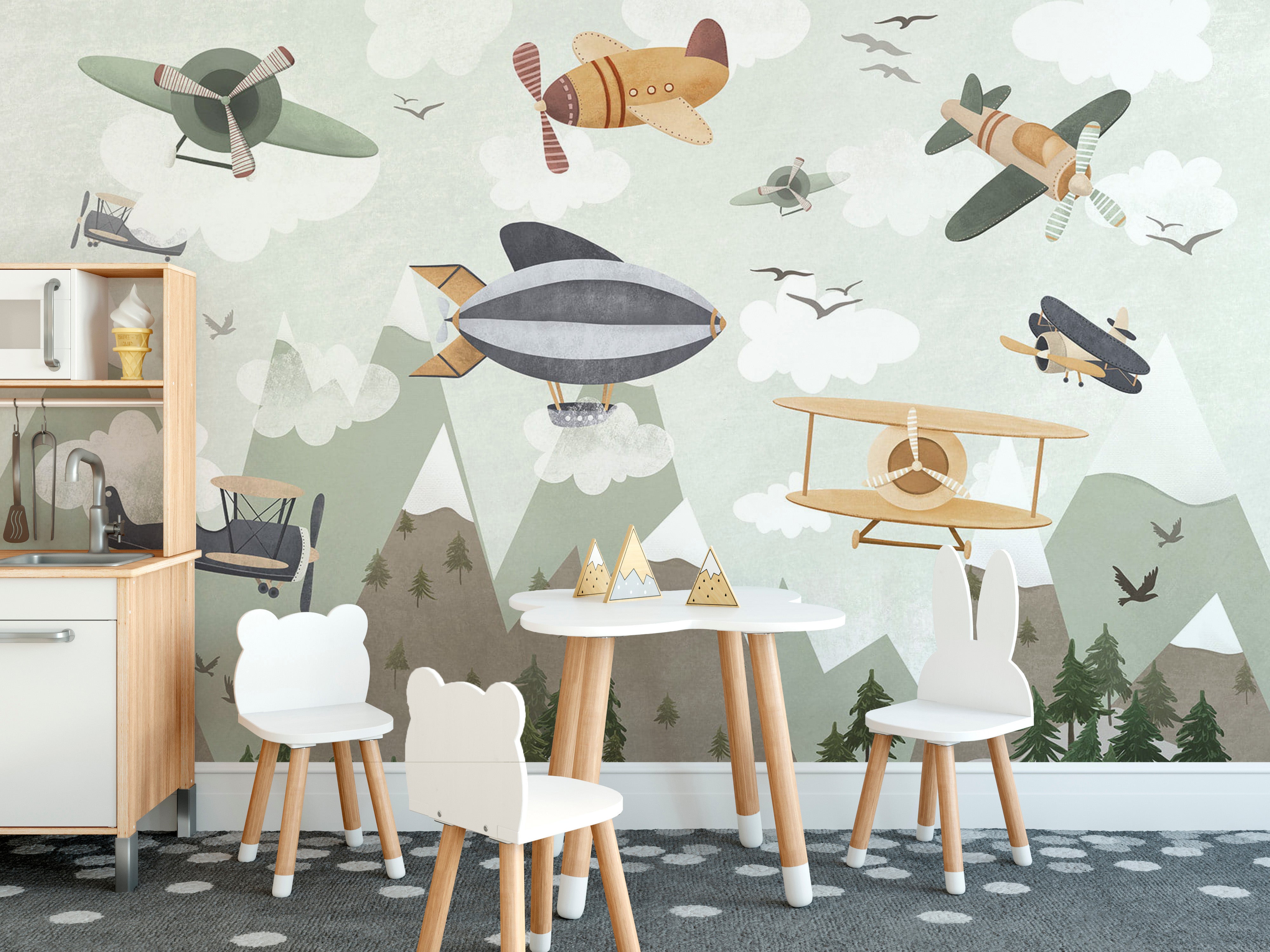 Skyward Adventure Dreams Wallpaper Mural with dreamlike skies