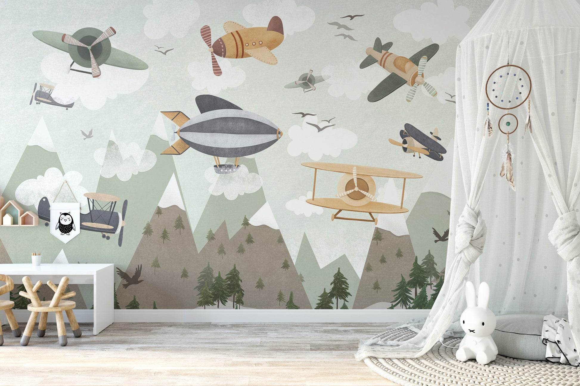 Skyward Adventure Dreams Wall Mural for a skyward journey