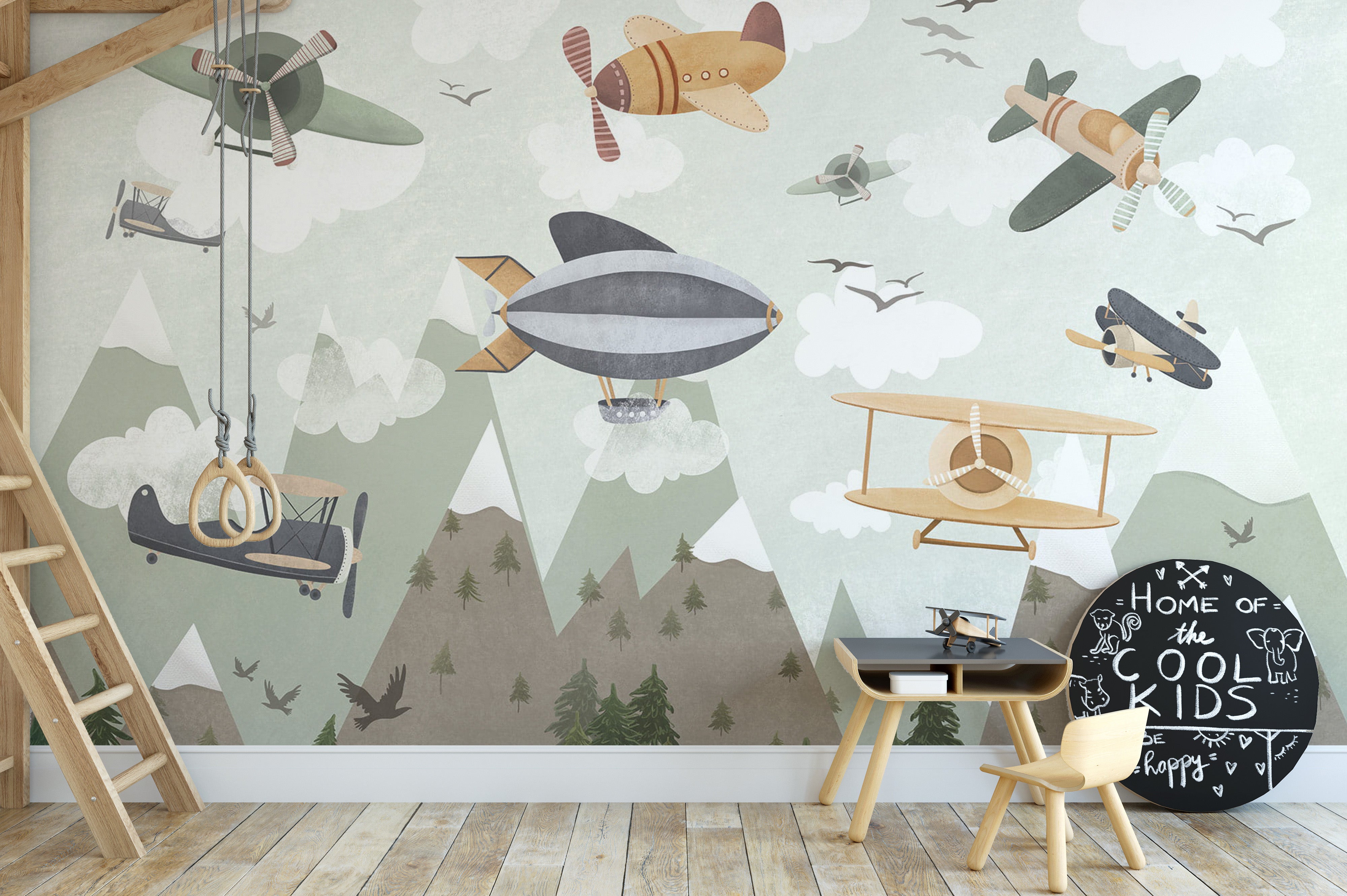 Skyward Adventure Dreams Wallpaper Mural with soaring views