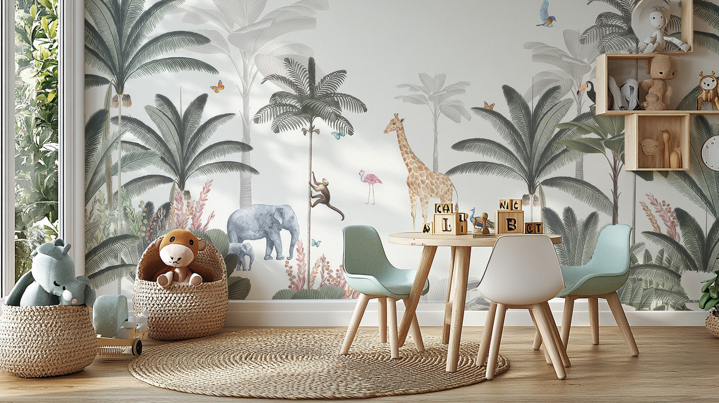 Exotic Jungle Wallpaper Mural for a vibrant rainforest