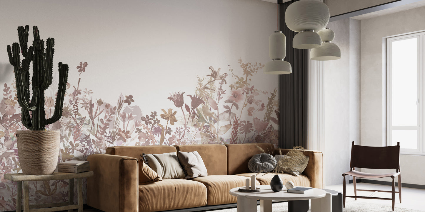 Misty Garden Wallpaper Mural for a serene nature escape