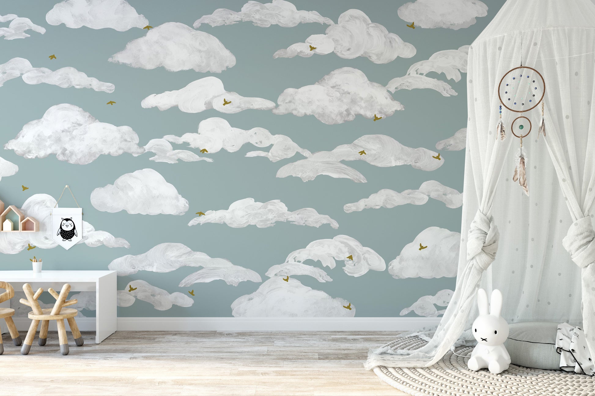 Dreamy Turquoise Skies Wall Mural for a peaceful sky view