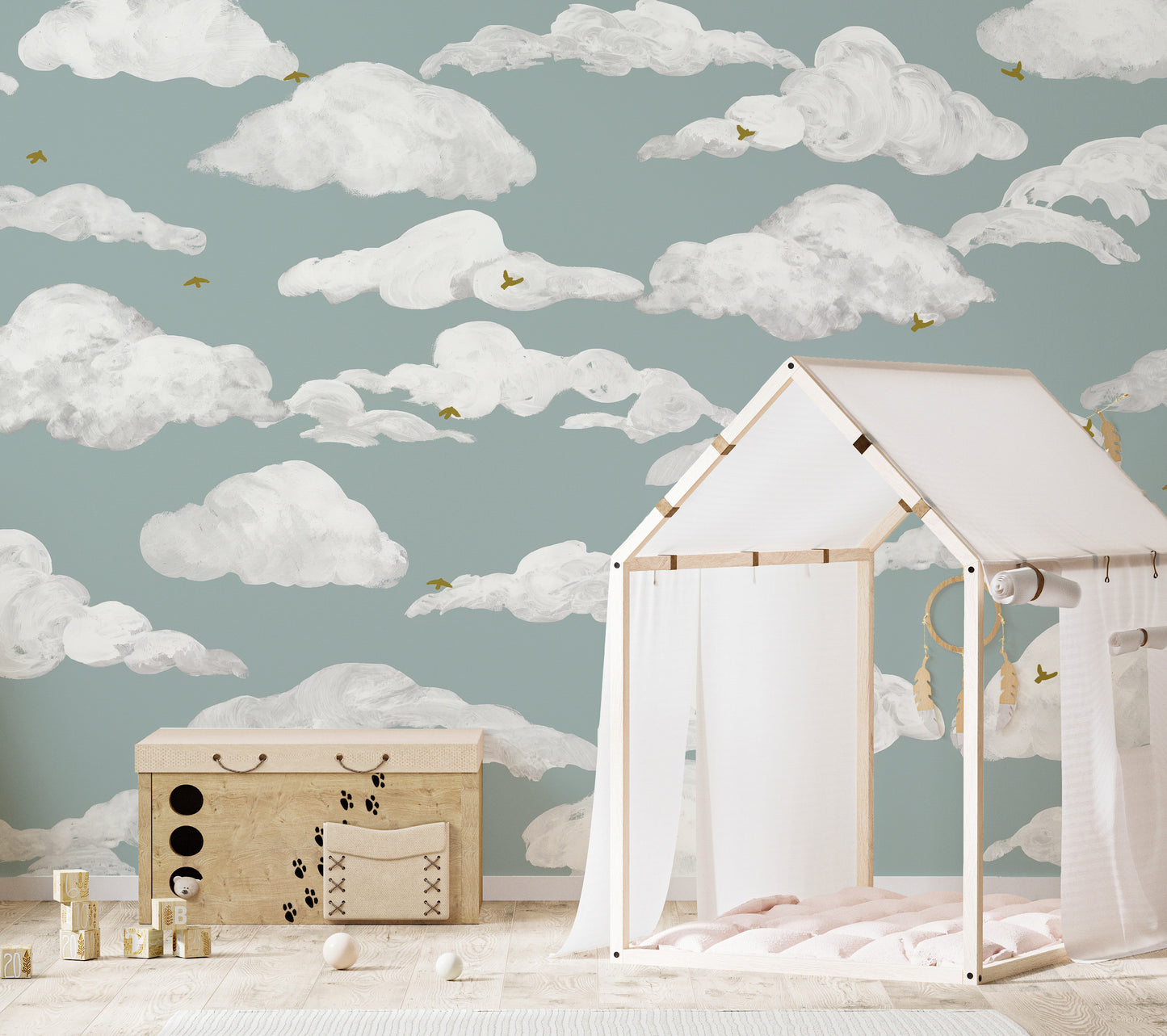 Dreamy Turquoise Skies Wall Mural for a bright, airy feel