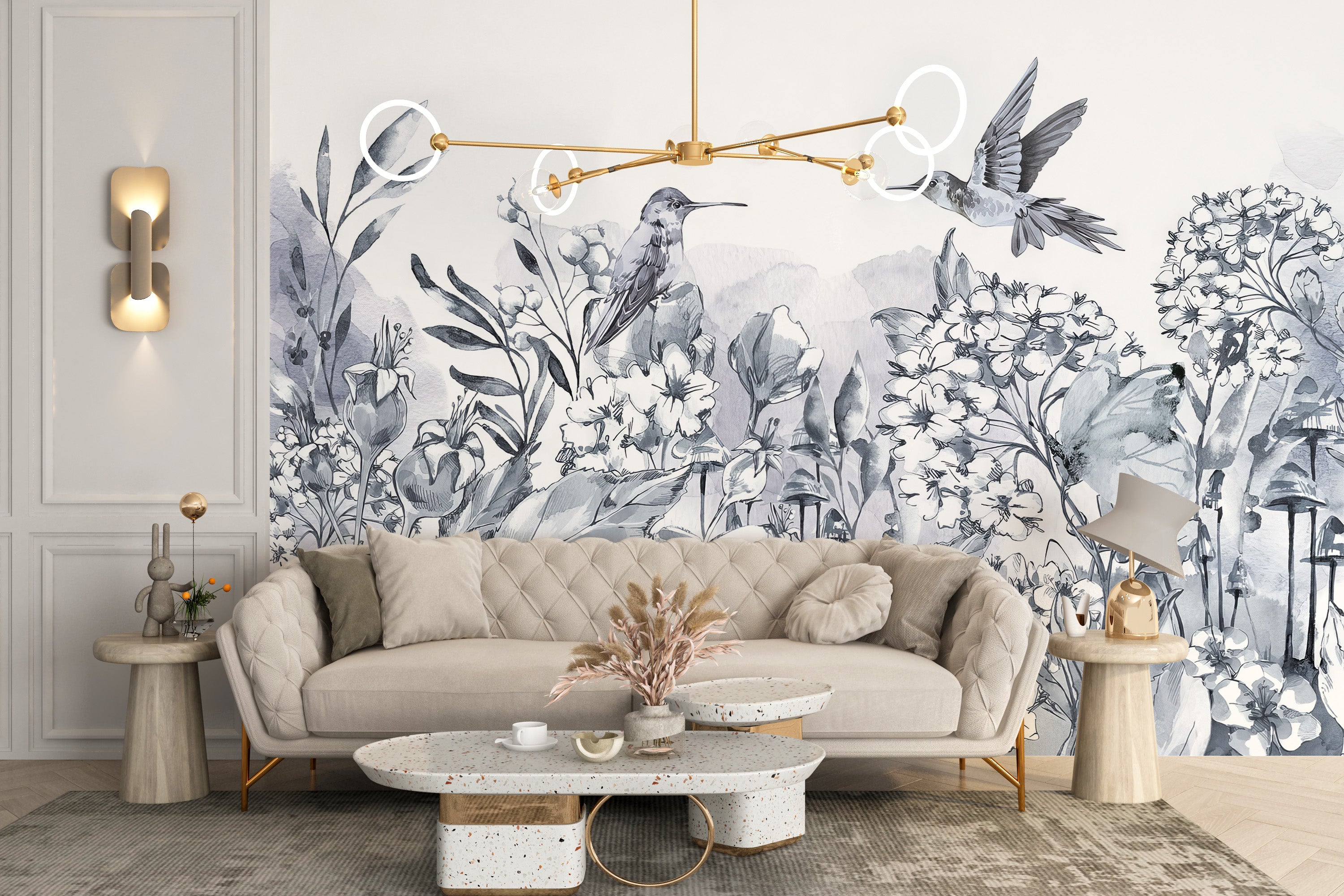 Hummingbirds Paradise Wallpaper Mural for a lively space