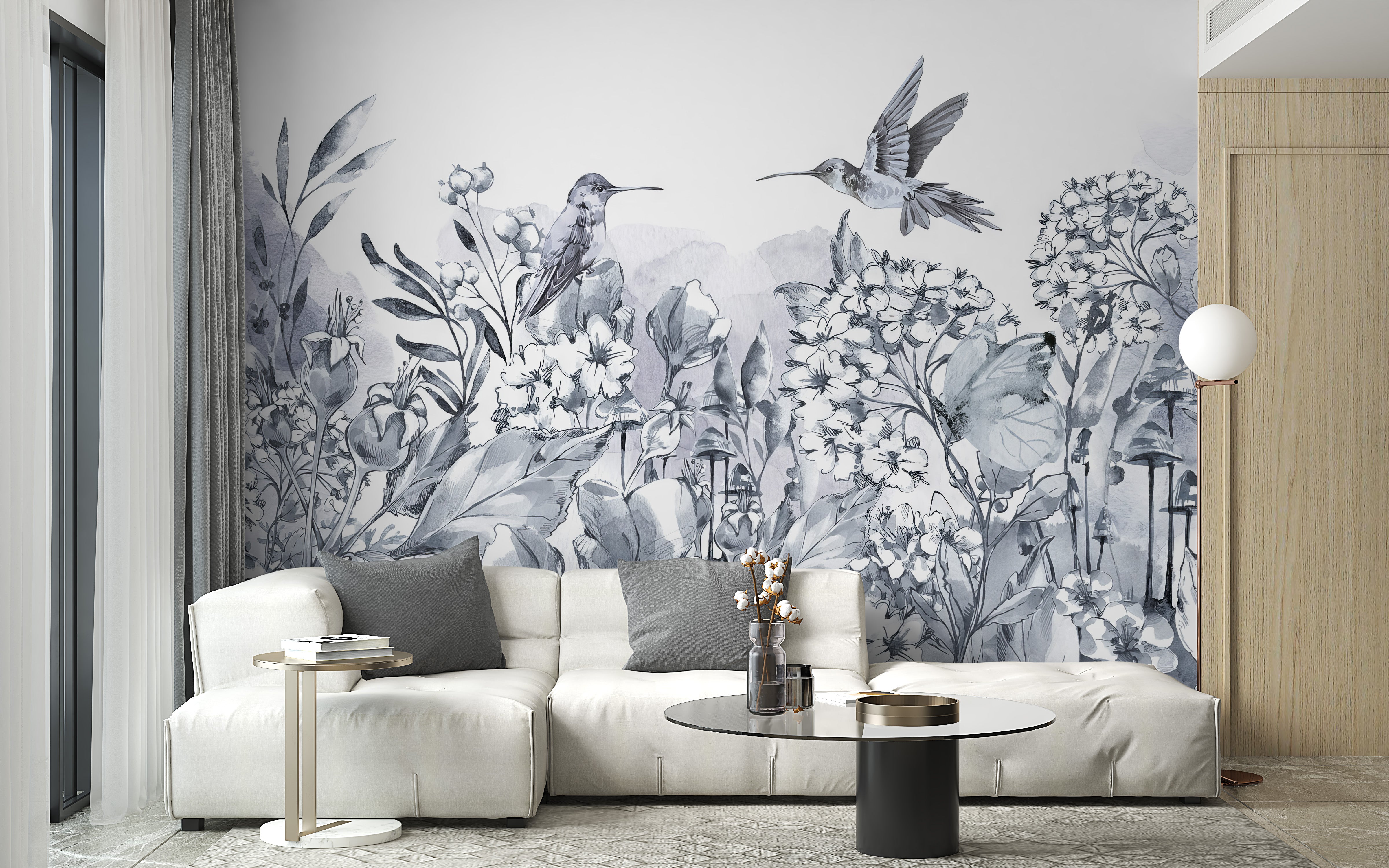 Hummingbirds Paradise Wallpaper Mural for a nature-inspired look