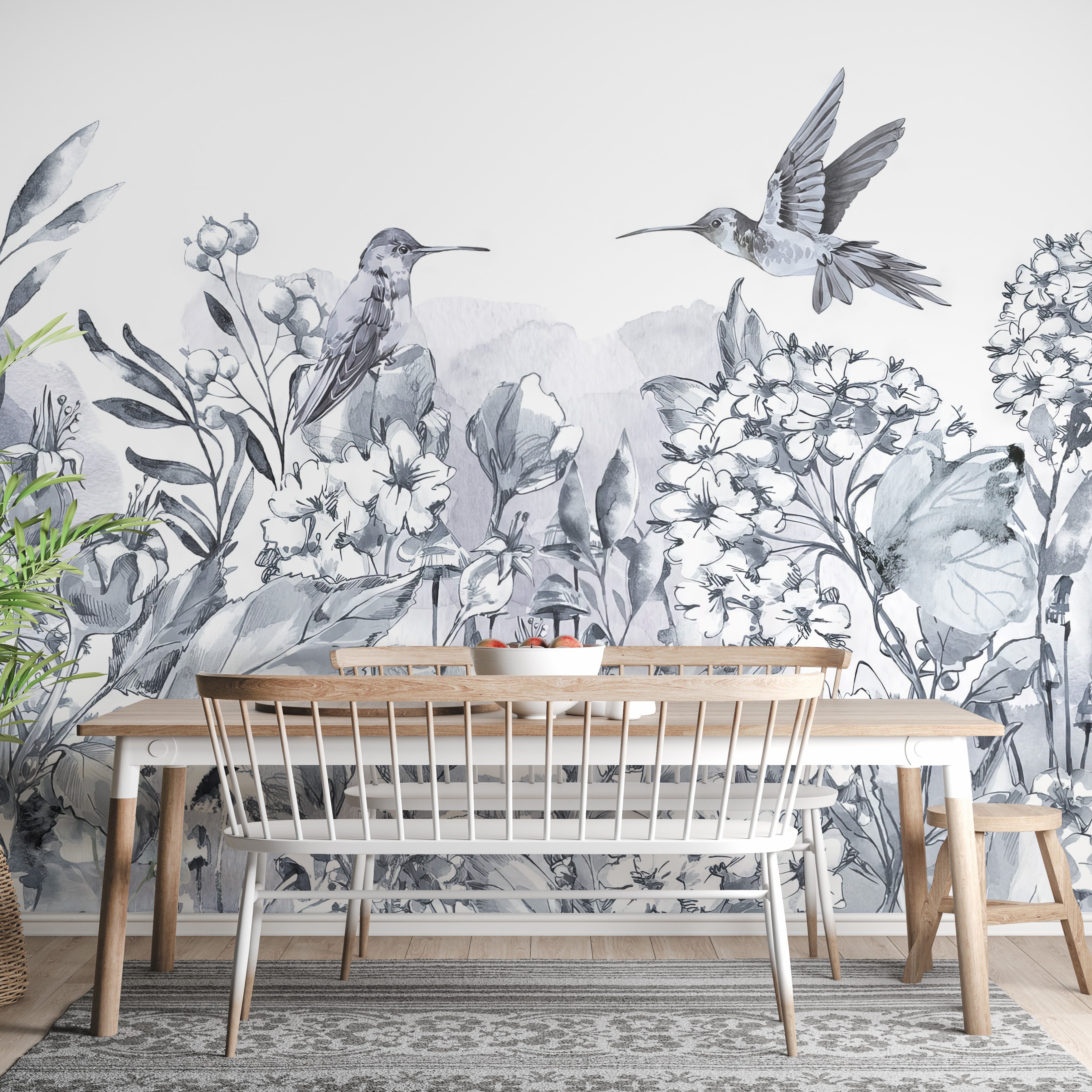 Hummingbirds Paradise Wallpaper Mural for a peaceful vibe