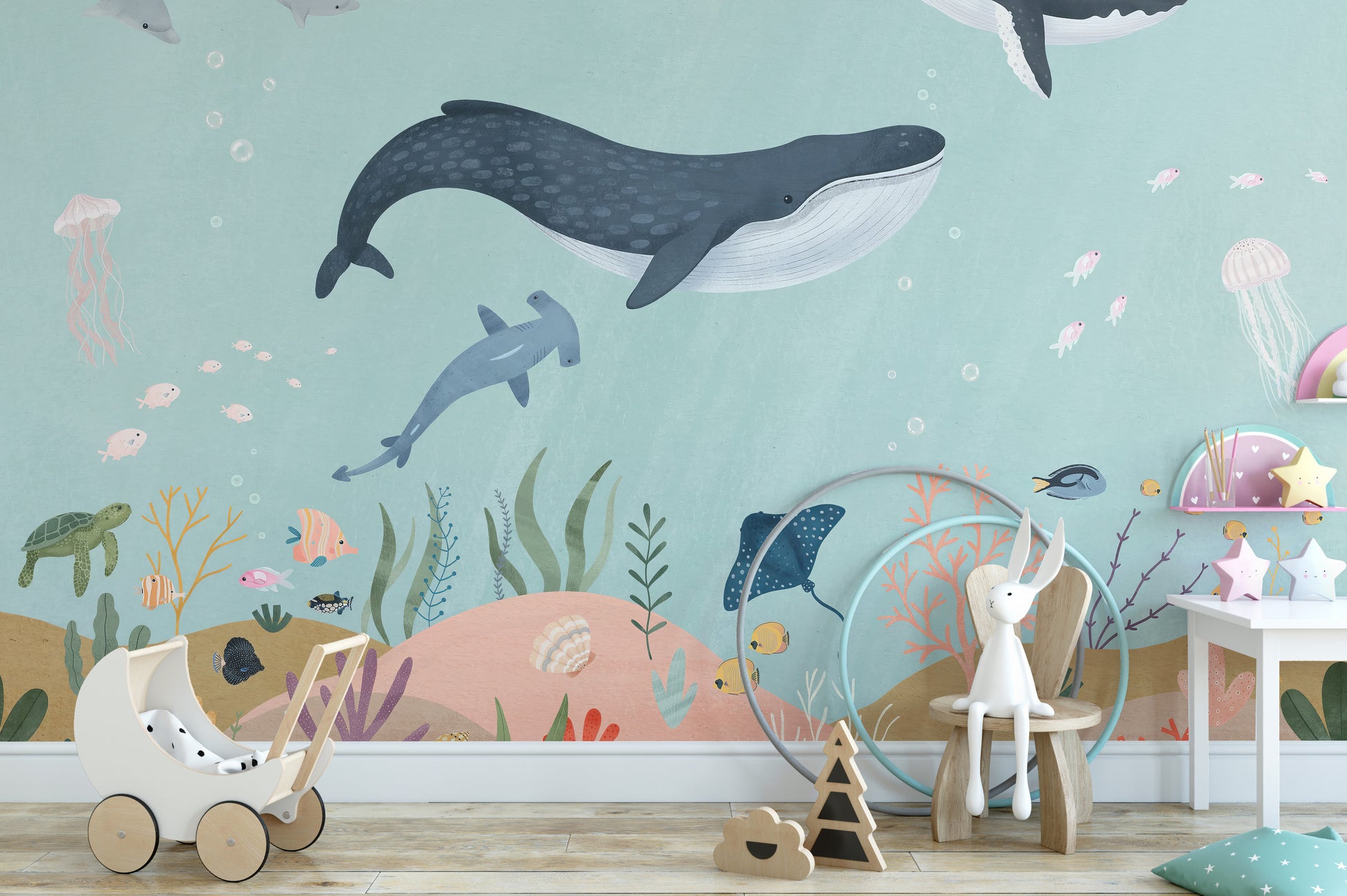 Aquatic Wonders Wallpaper Mural for an underwater adventure