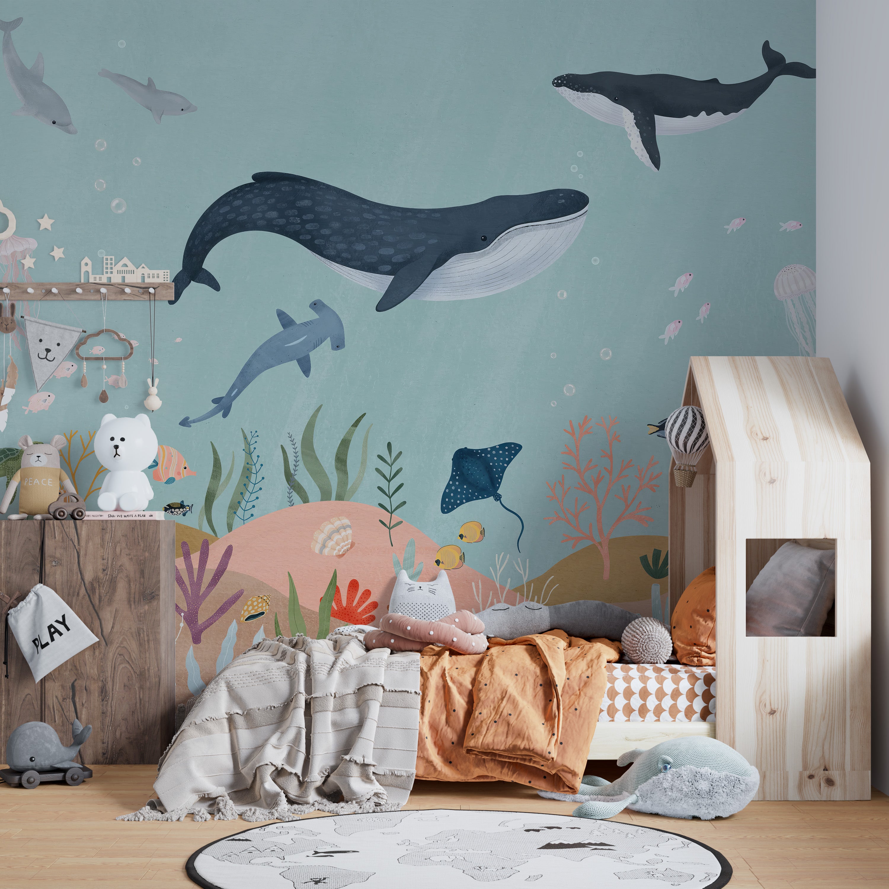 Aquatic Wonders Wallpaper Mural for a magical ocean vibe