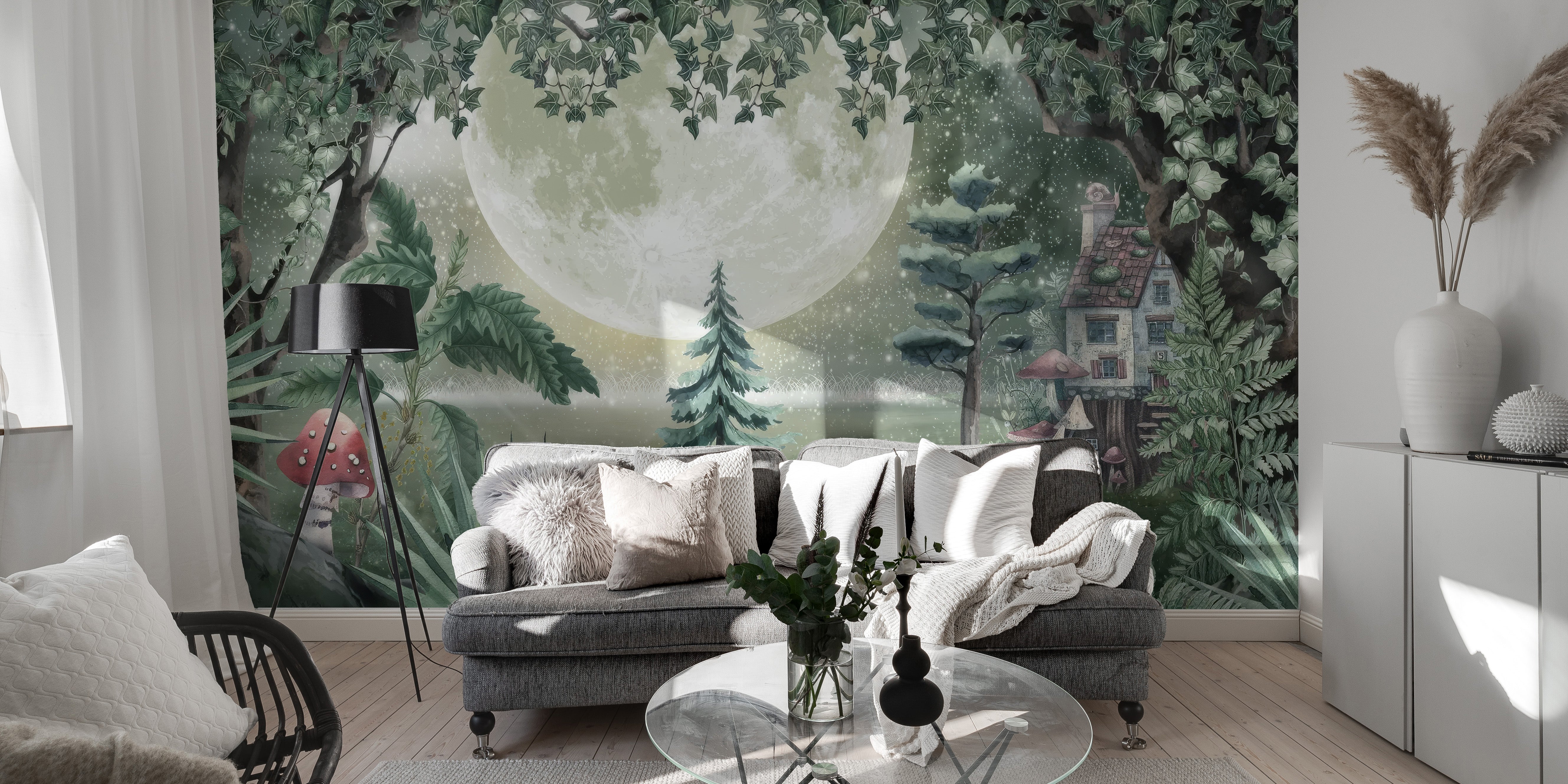 Moonlit Fantasy Wallpaper Mural for a mystical feel