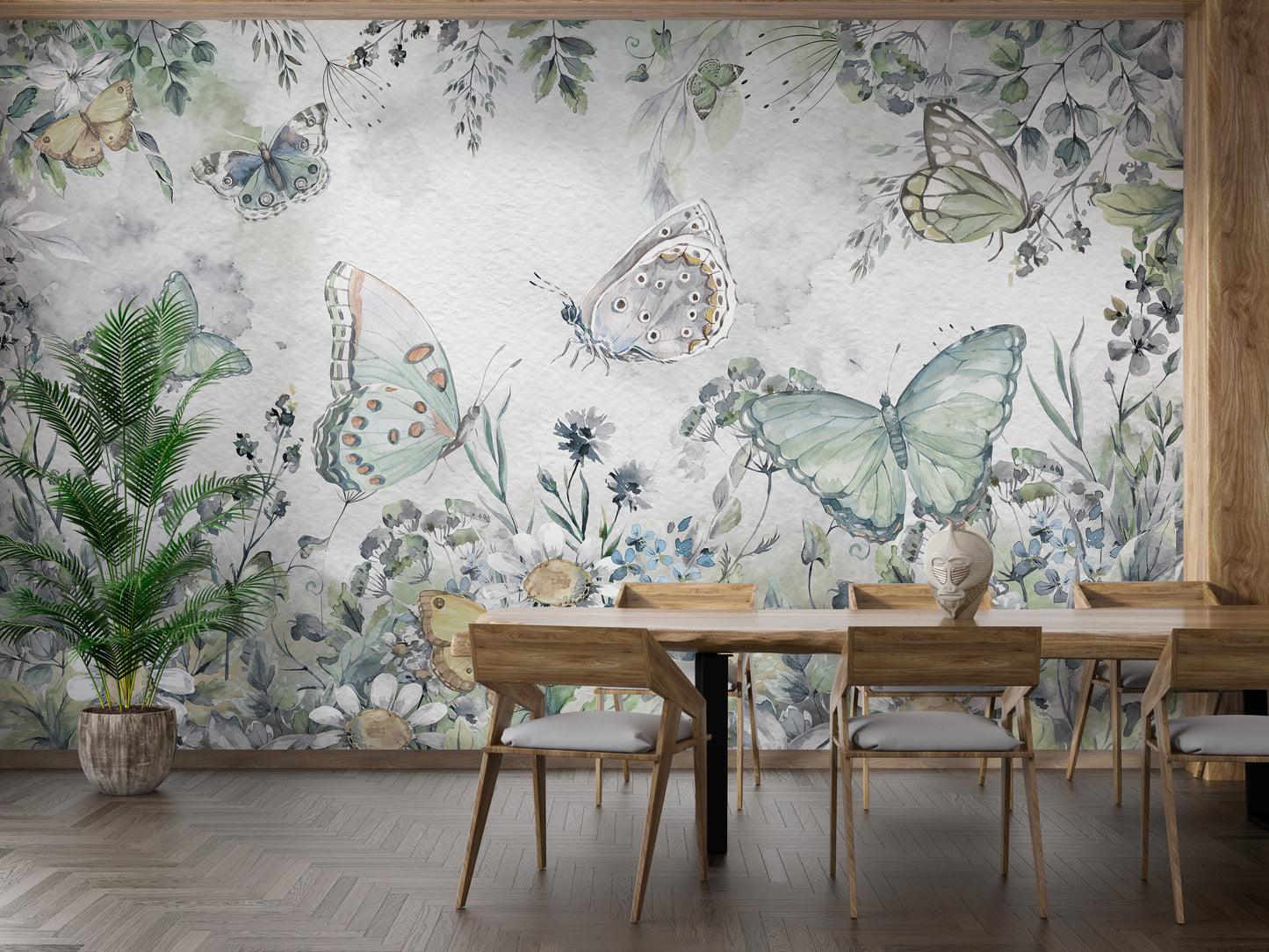 Beautiful Butterfly Garden Wallpaper Mural