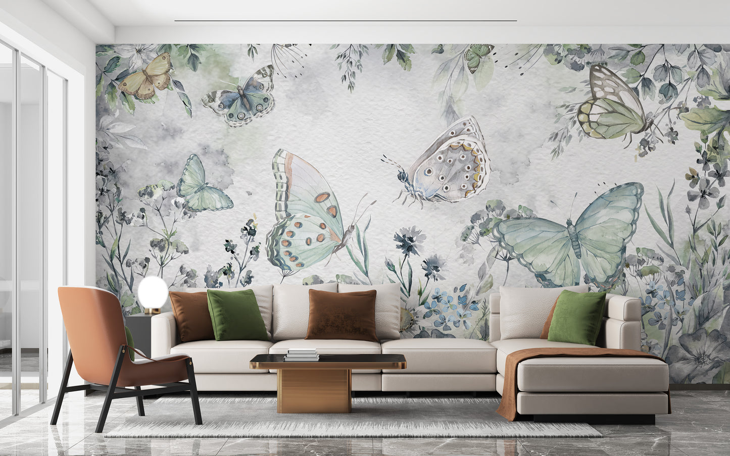 Wallpaper Mural of Botanical Butterfly Garden