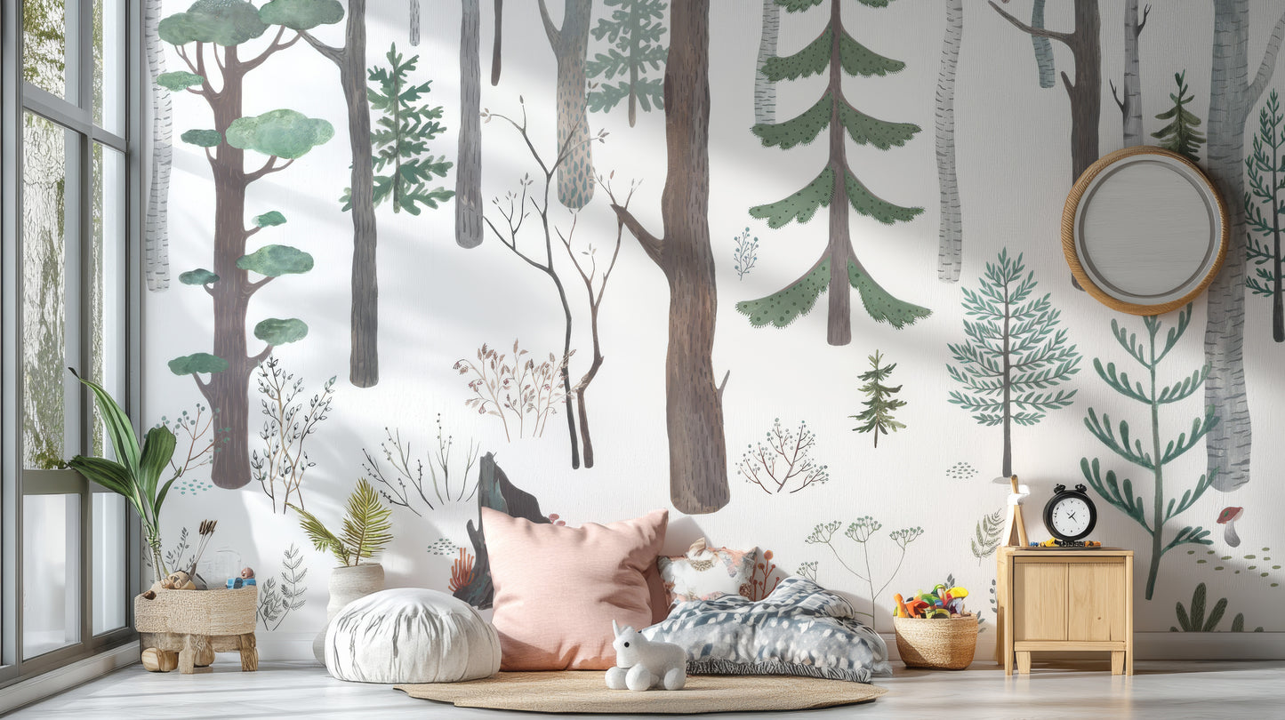 Woodland Dream Wallpaper Mural for Peaceful Walls