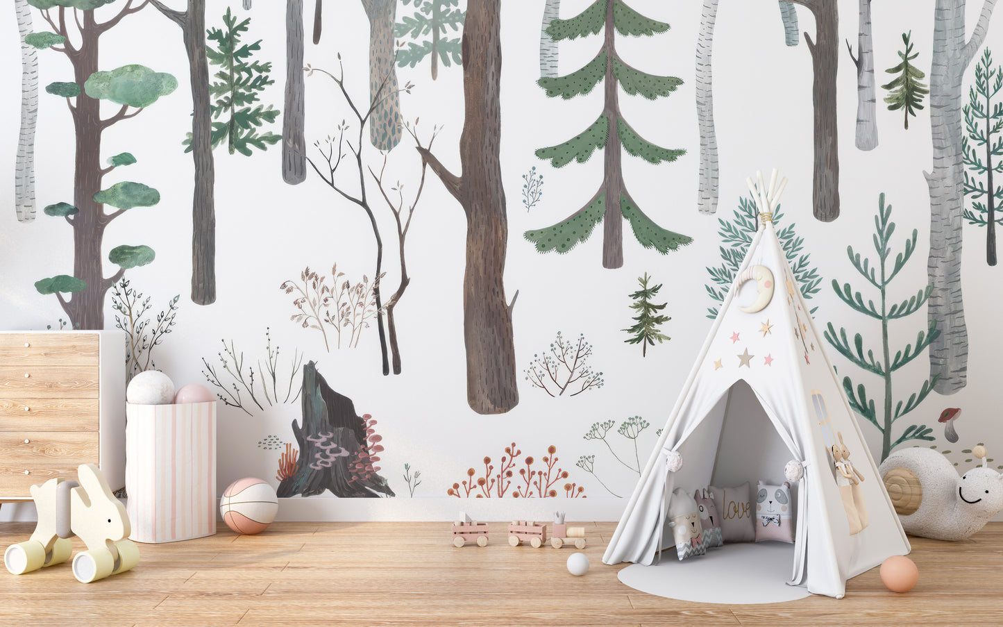 Woodland Dream Mural for Cozy, Nature-Filled Walls