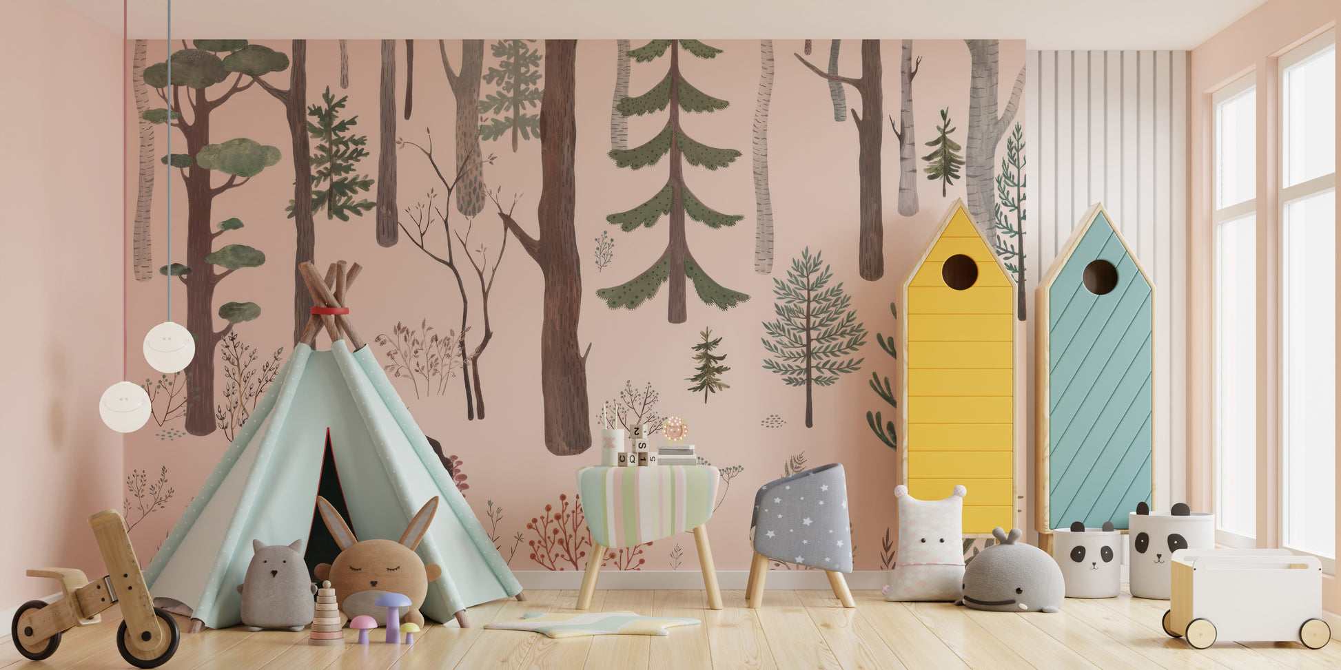 Dreamy Woodland Wallpaper Mural for Rooms