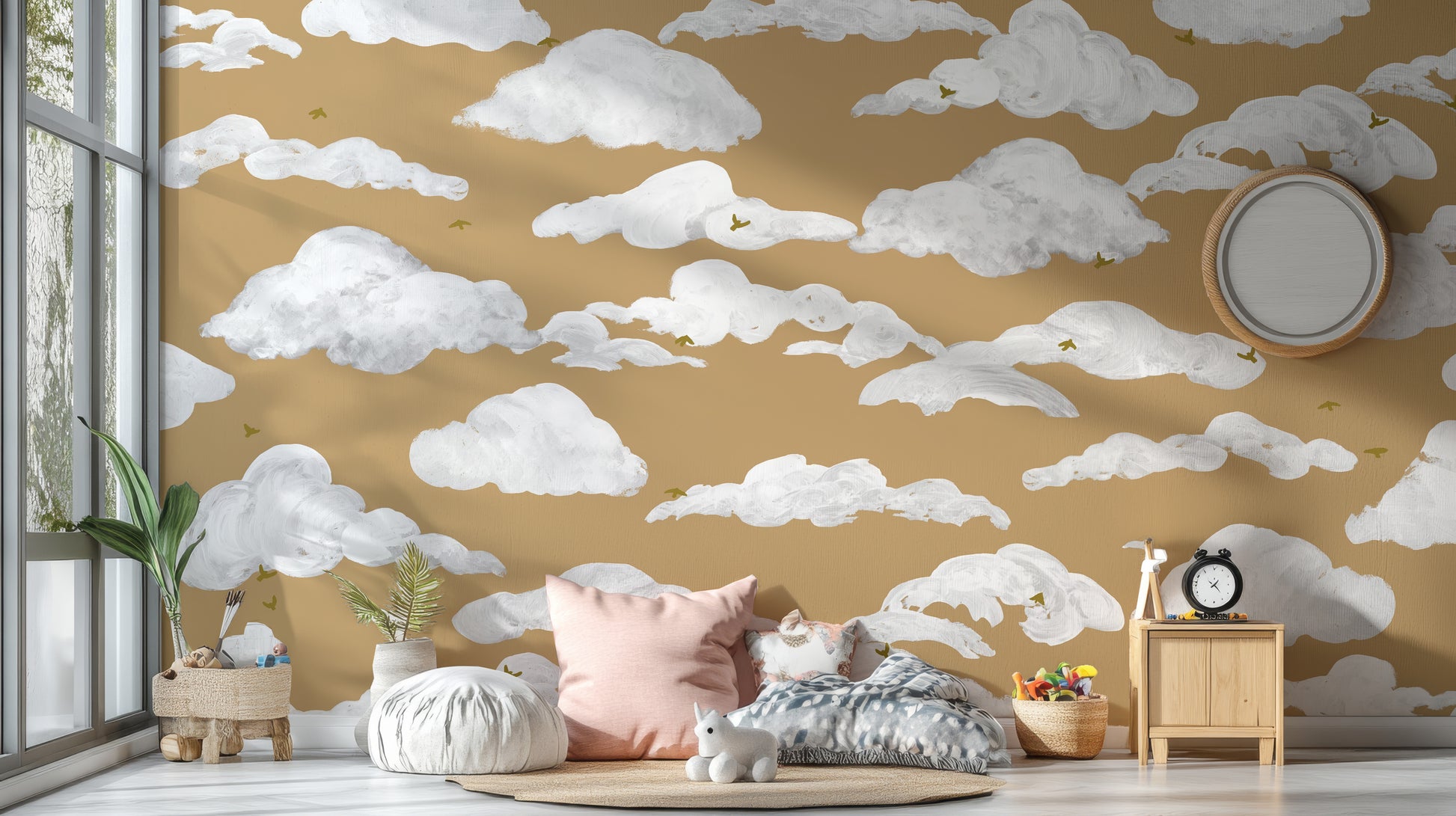 Kids' Dreamy Sky Birds Wall Mural for Any Room