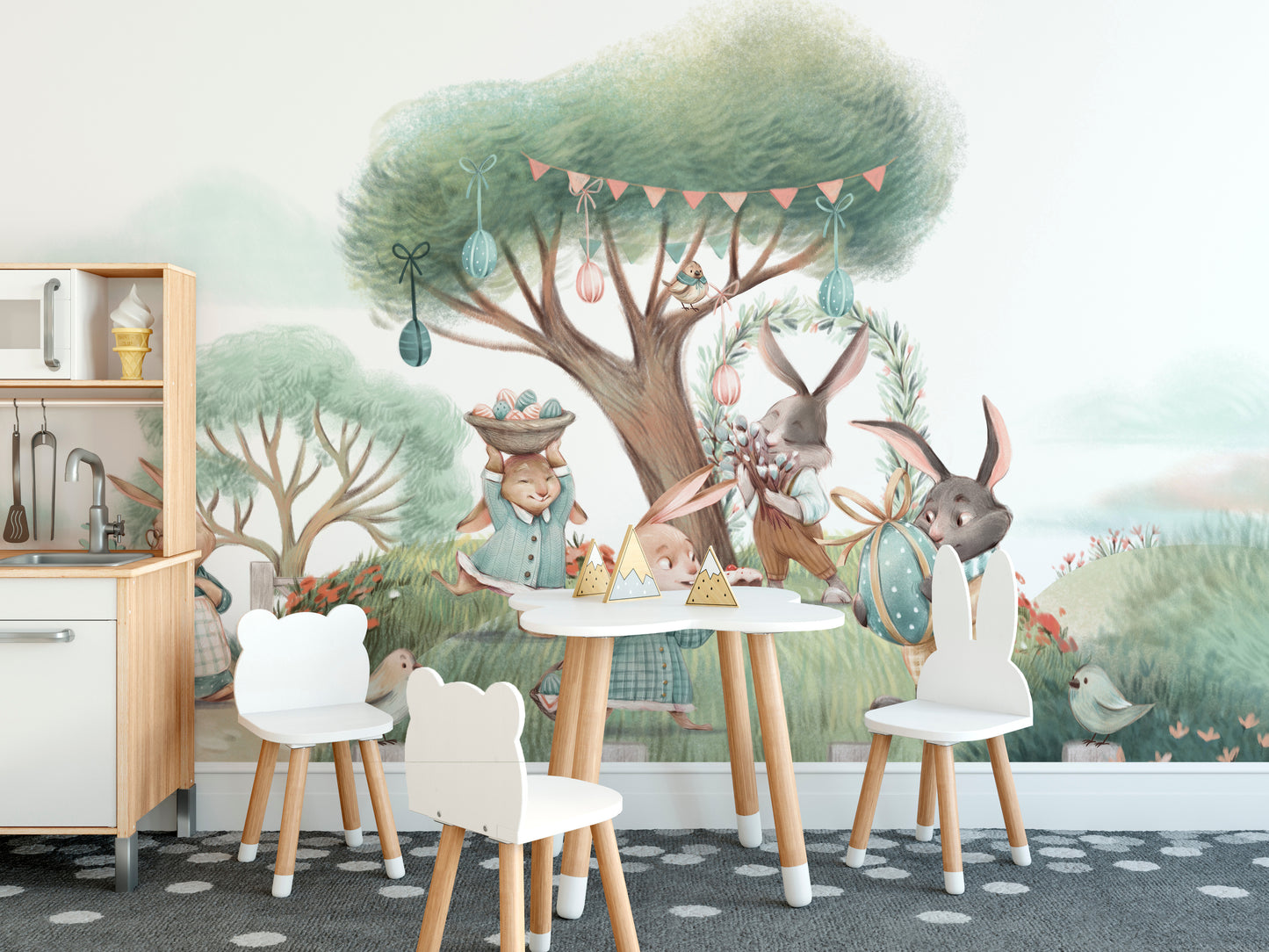 Mystical woodland wallpaper mural scene
